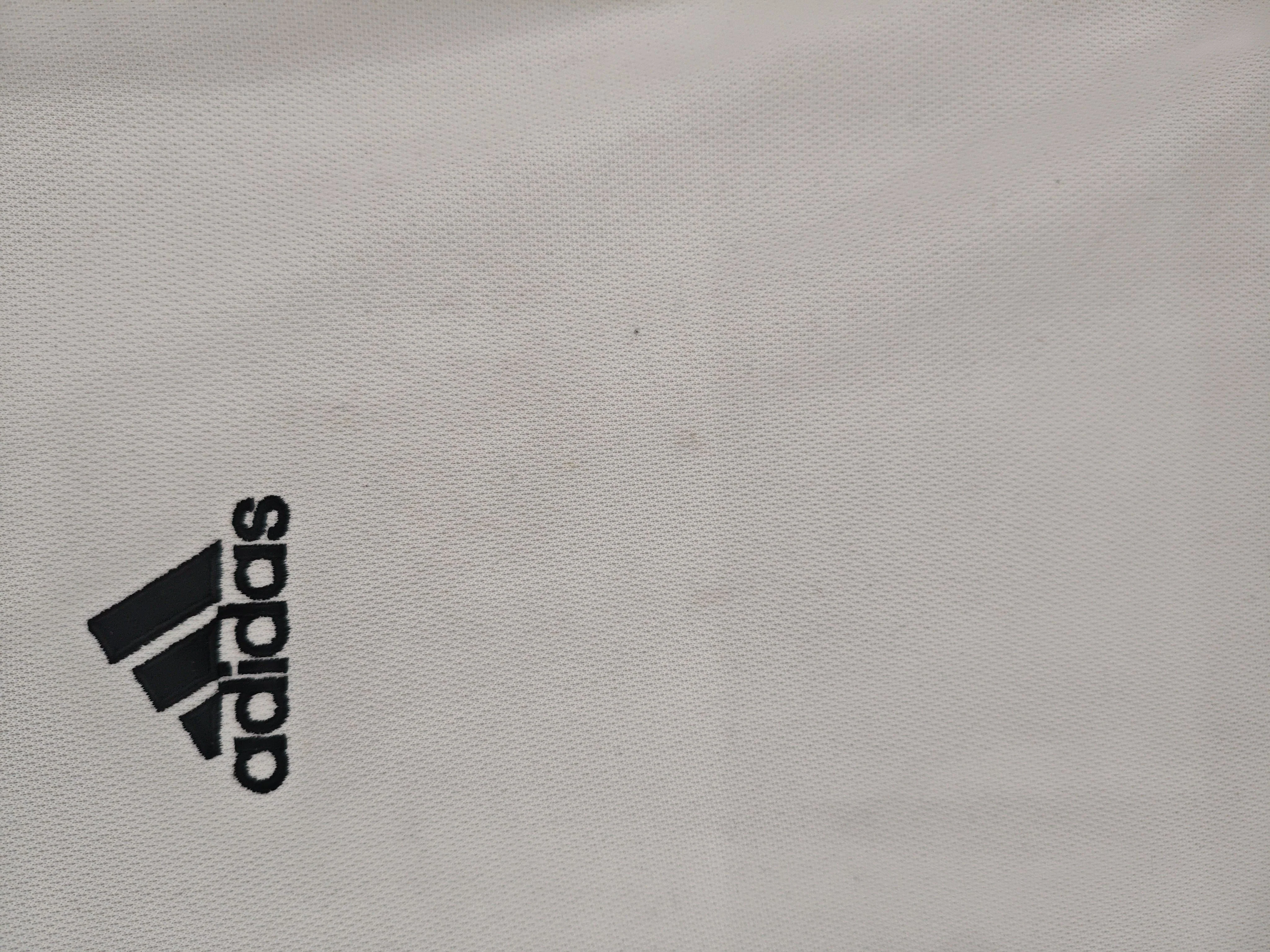 Adidas Men's T-Shirt L White 100% Polyester V-Neck Basic - Image 5