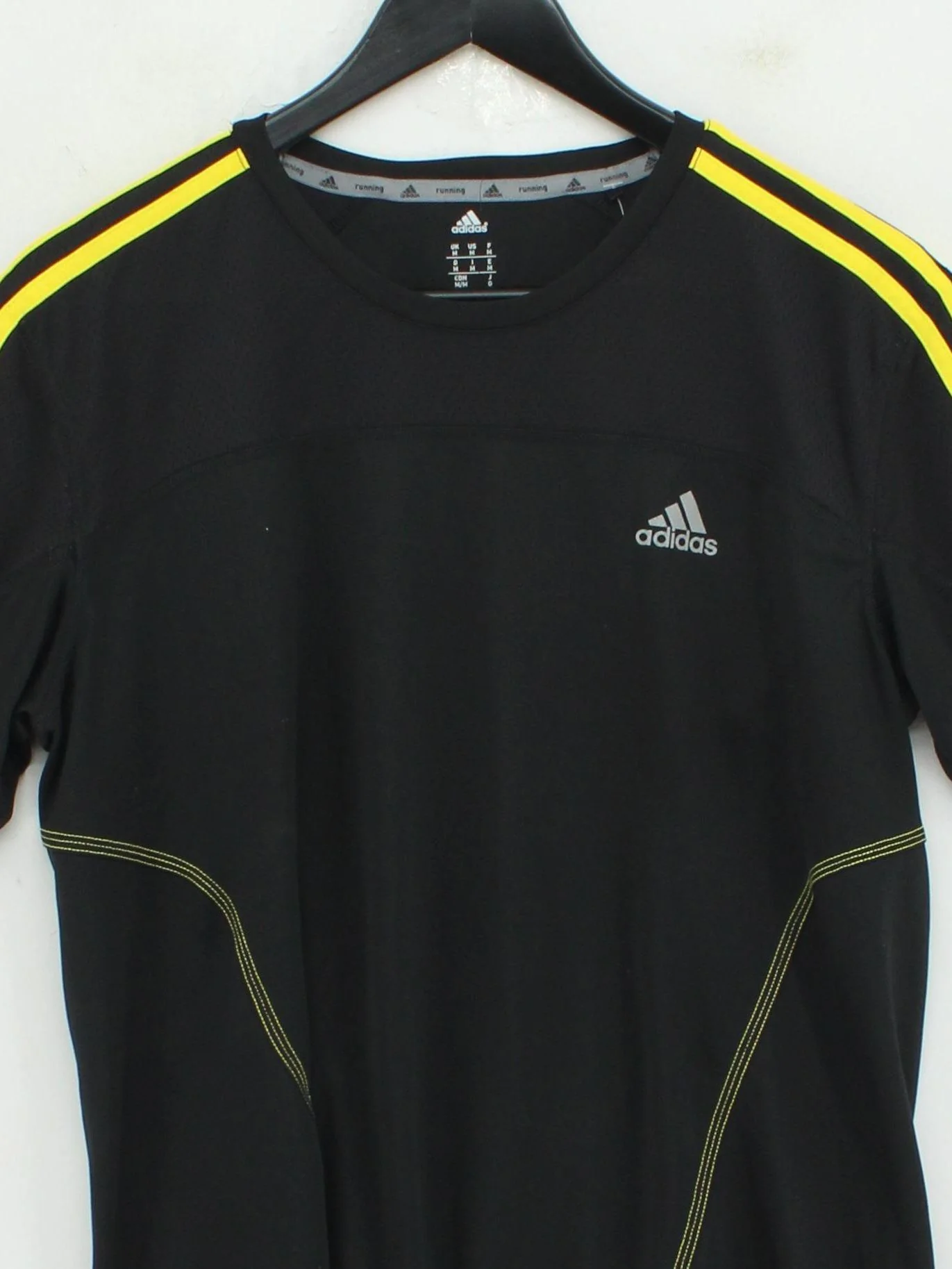 Adidas Men's T-Shirt M Black Graphic 100% Polyester Crew Neck Basic - Image 3