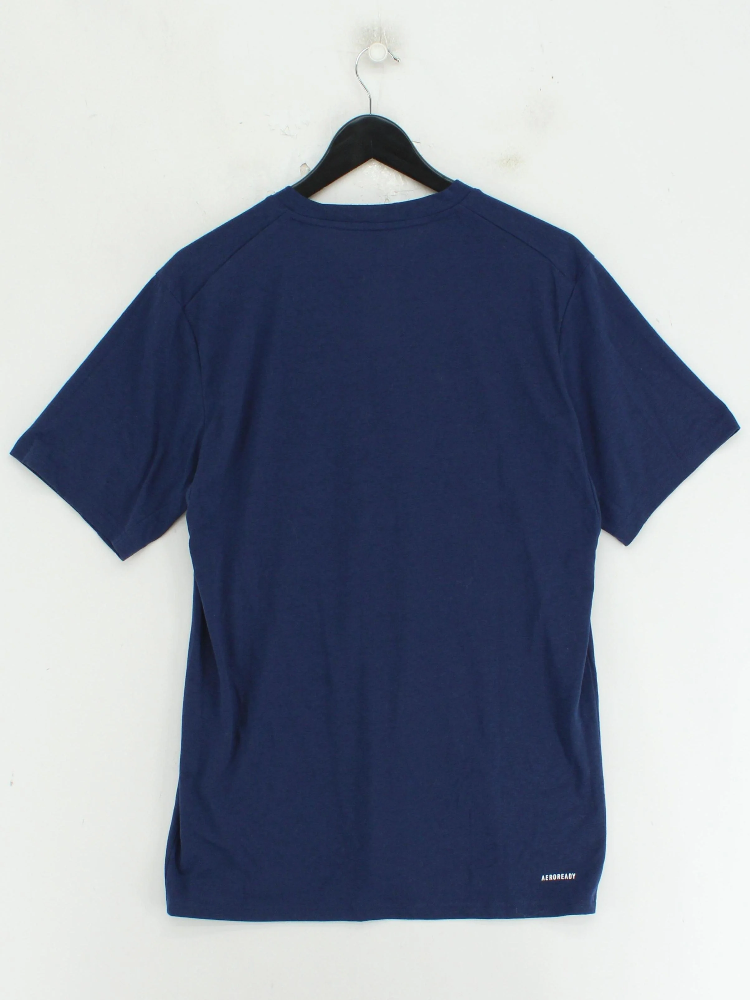 Adidas Men's T-Shirt M Blue Graphic 100% Cotton Basic - Image 2