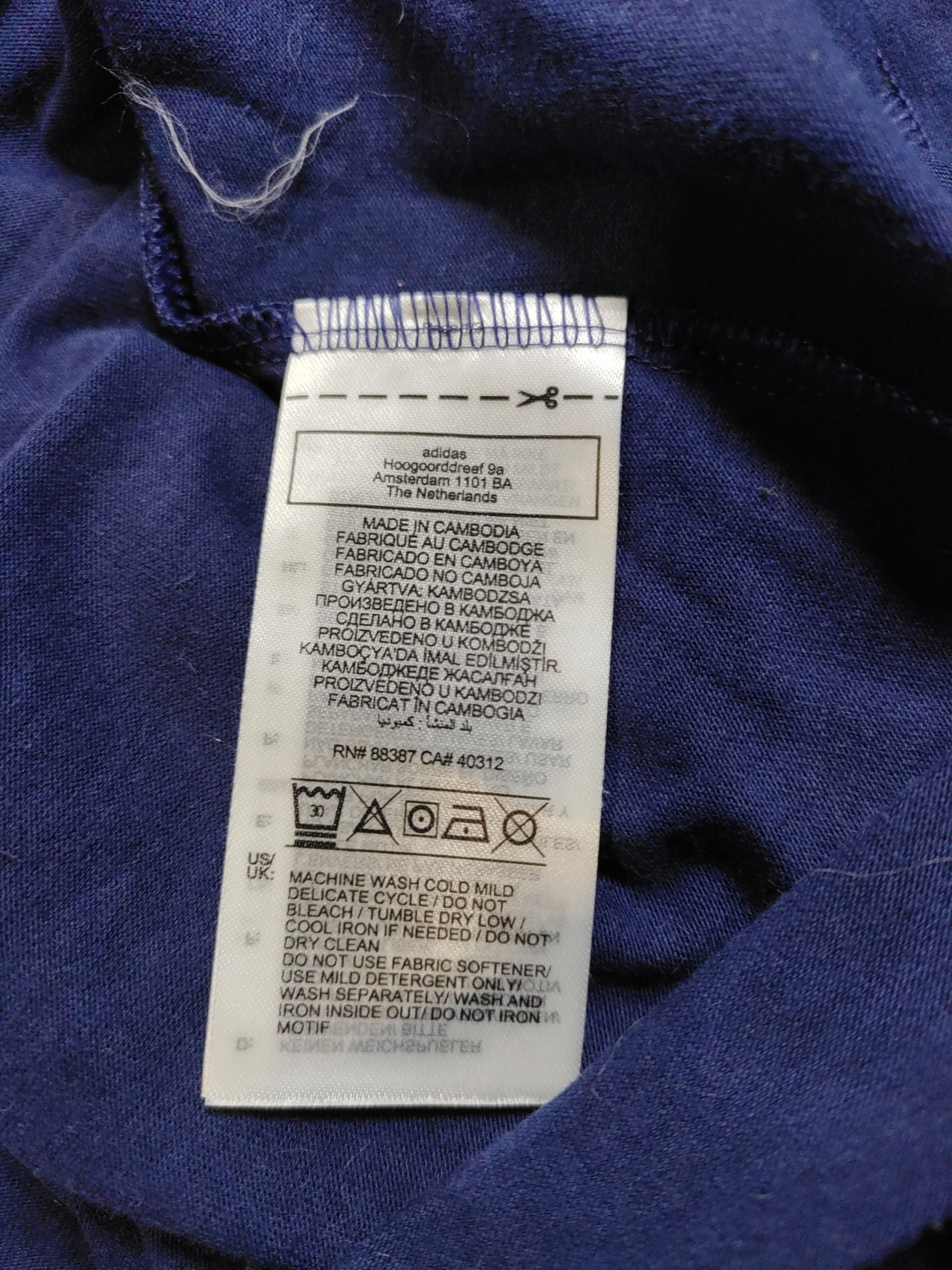 Adidas Men's T-Shirt M Blue Graphic 100% Cotton Basic - Image 6