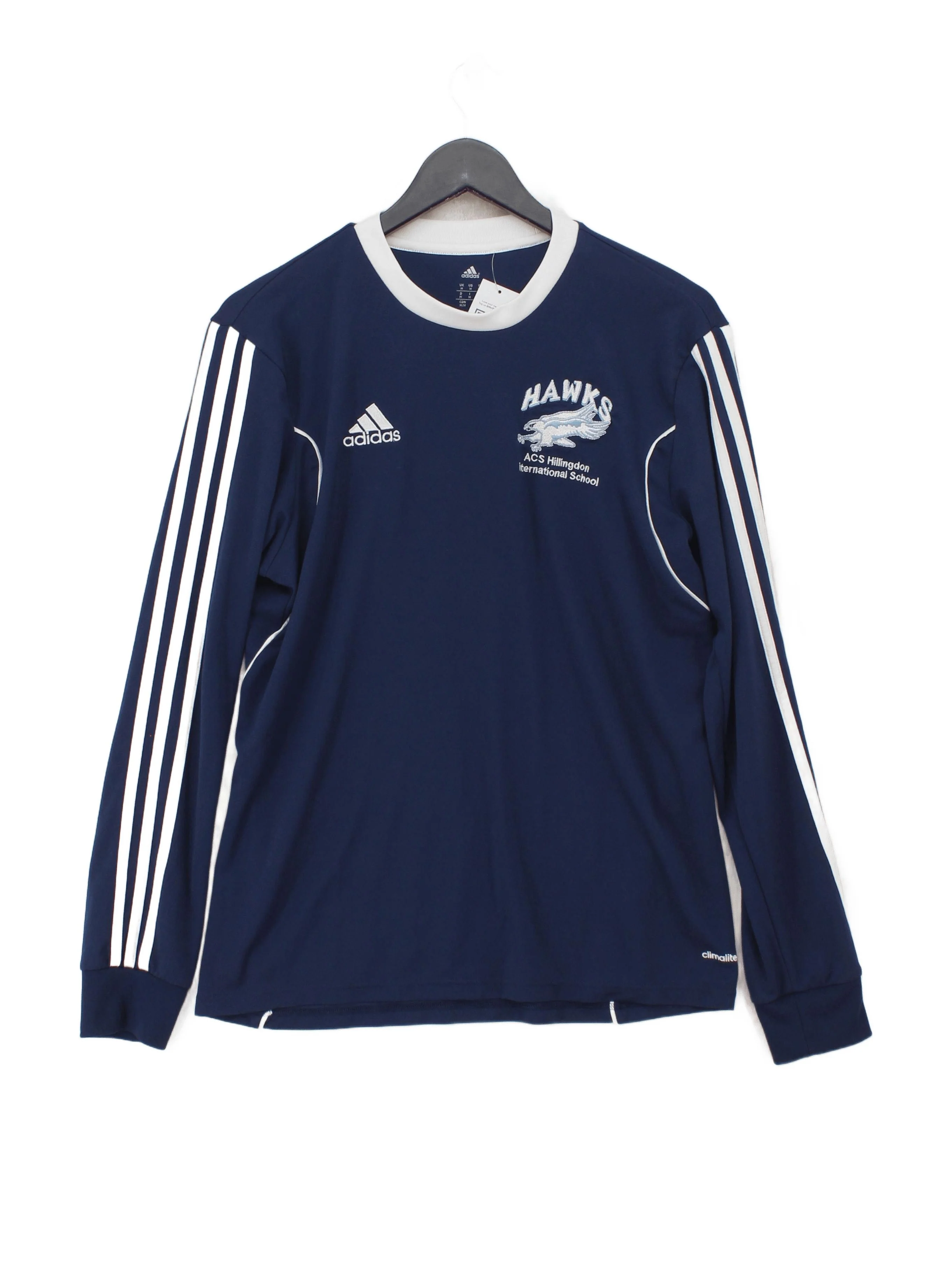 Adidas Men's T-Shirt M Blue Graphic 100% Polyester Round Neck Basic