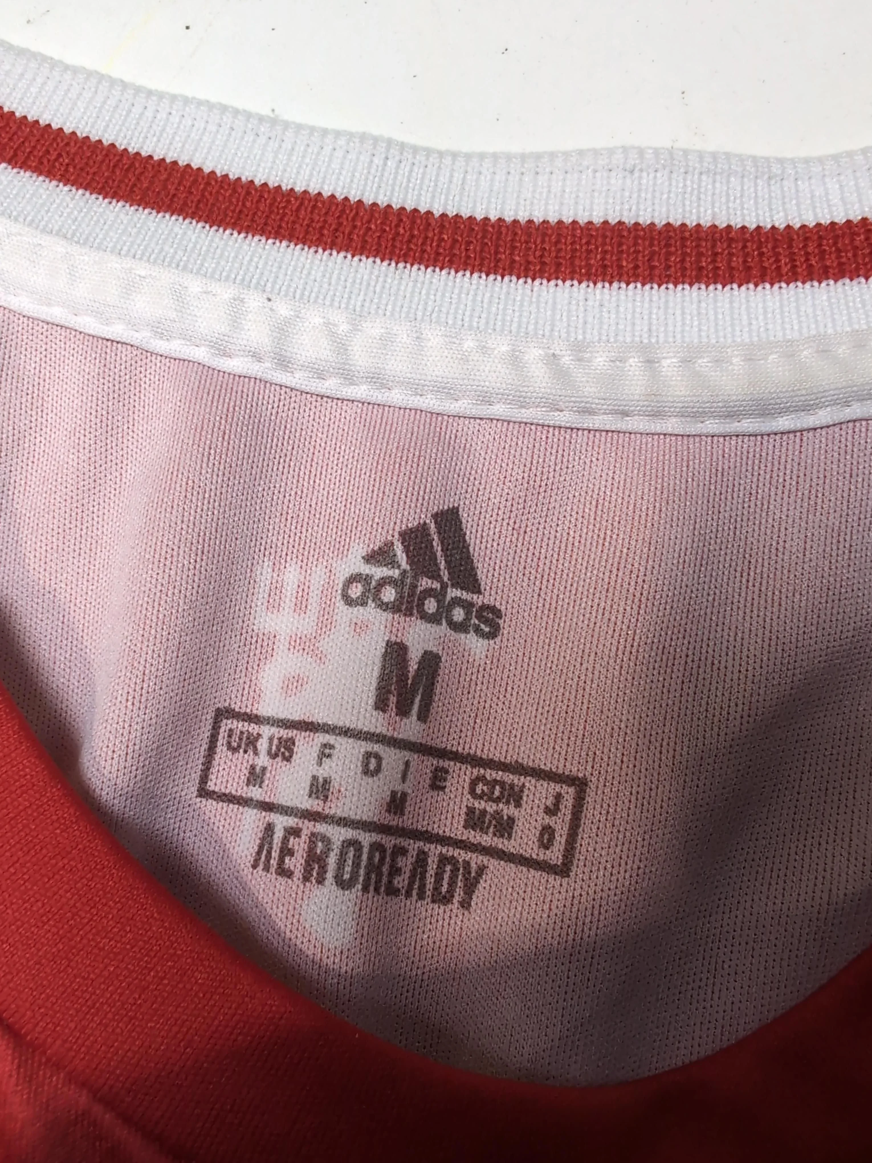 Adidas Men's T-Shirt M Red Graphic Polyester with Elastane Round Neck Basic - Image 6