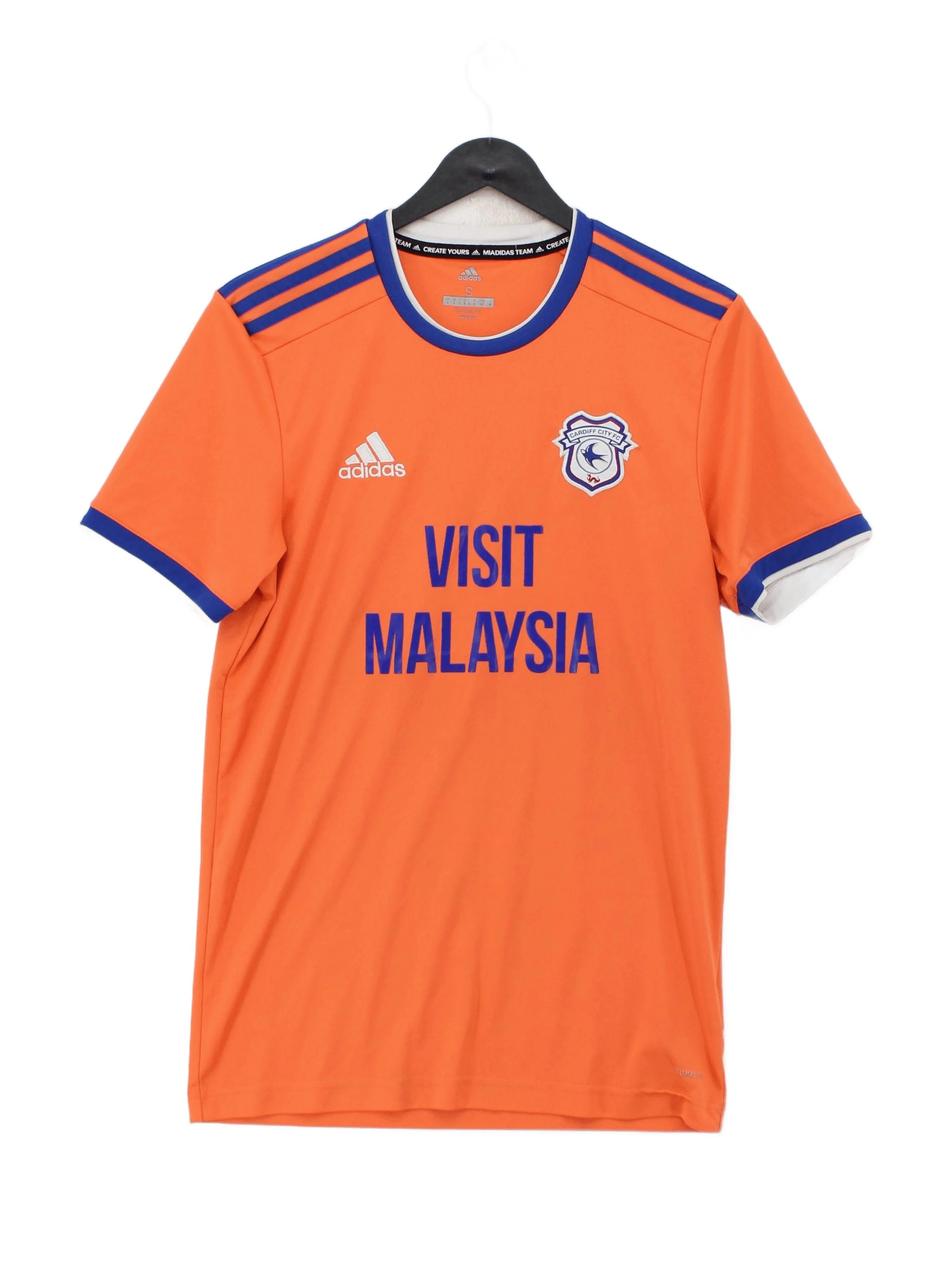 Adidas Men's T-Shirt S Orange Graphic 100% Polyester Round Neck Basic
