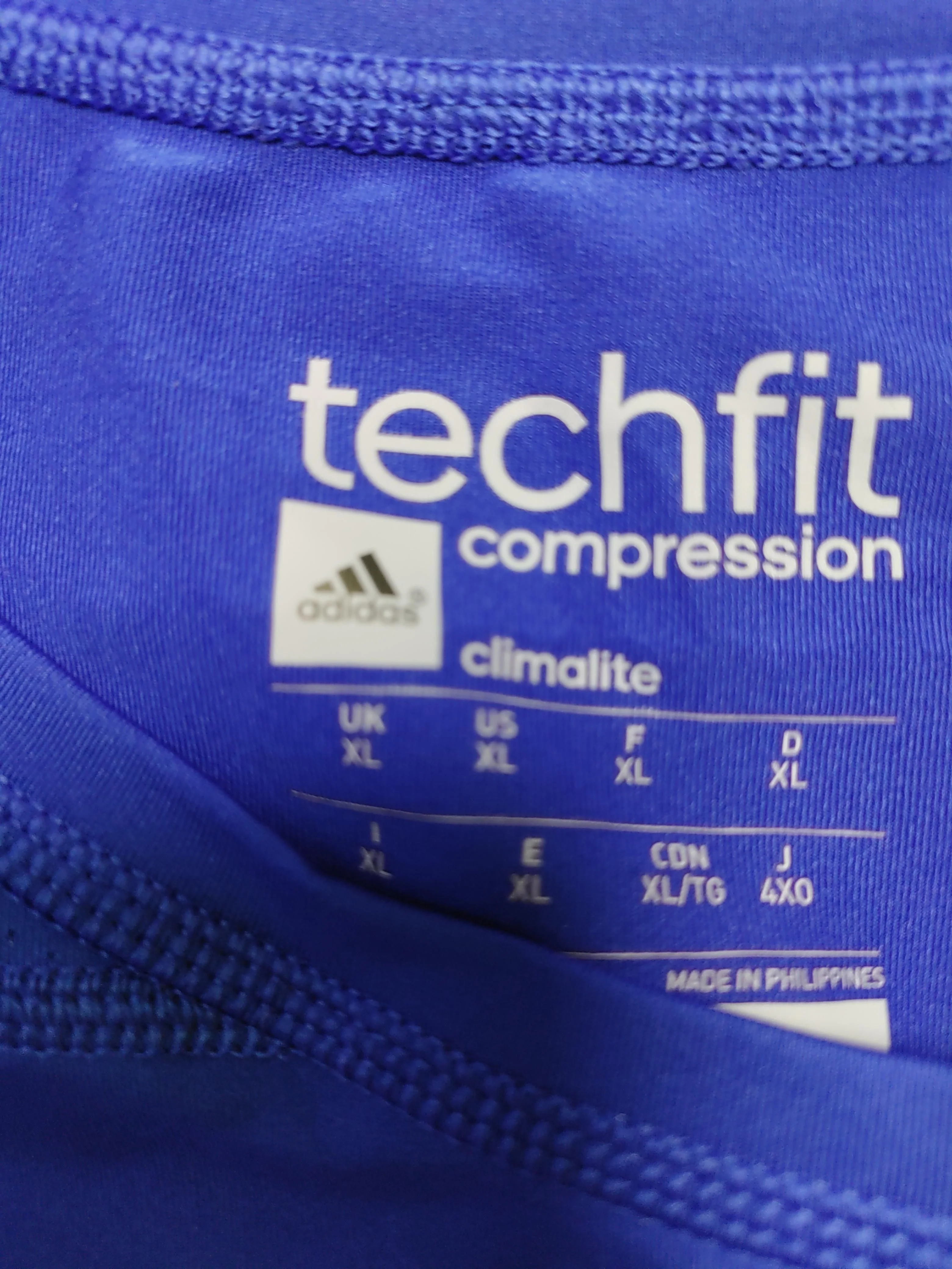 Adidas Men's T-Shirt XL Blue Polyester with Elastane Round Neck Basic - Image 5