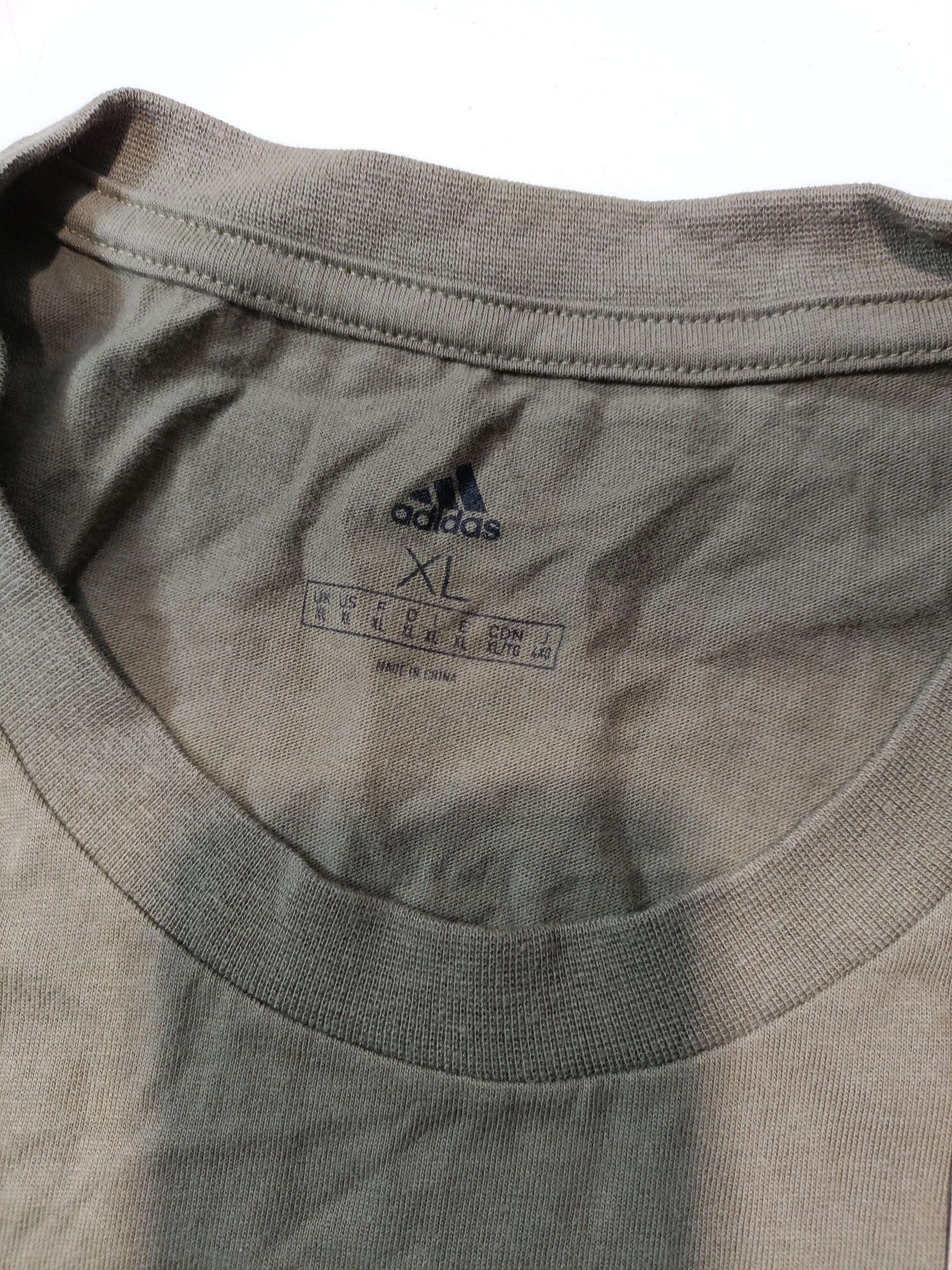 Adidas Men's T-Shirt XL Green Graphic Cotton with Polyester Round Neck Basic - Image 5