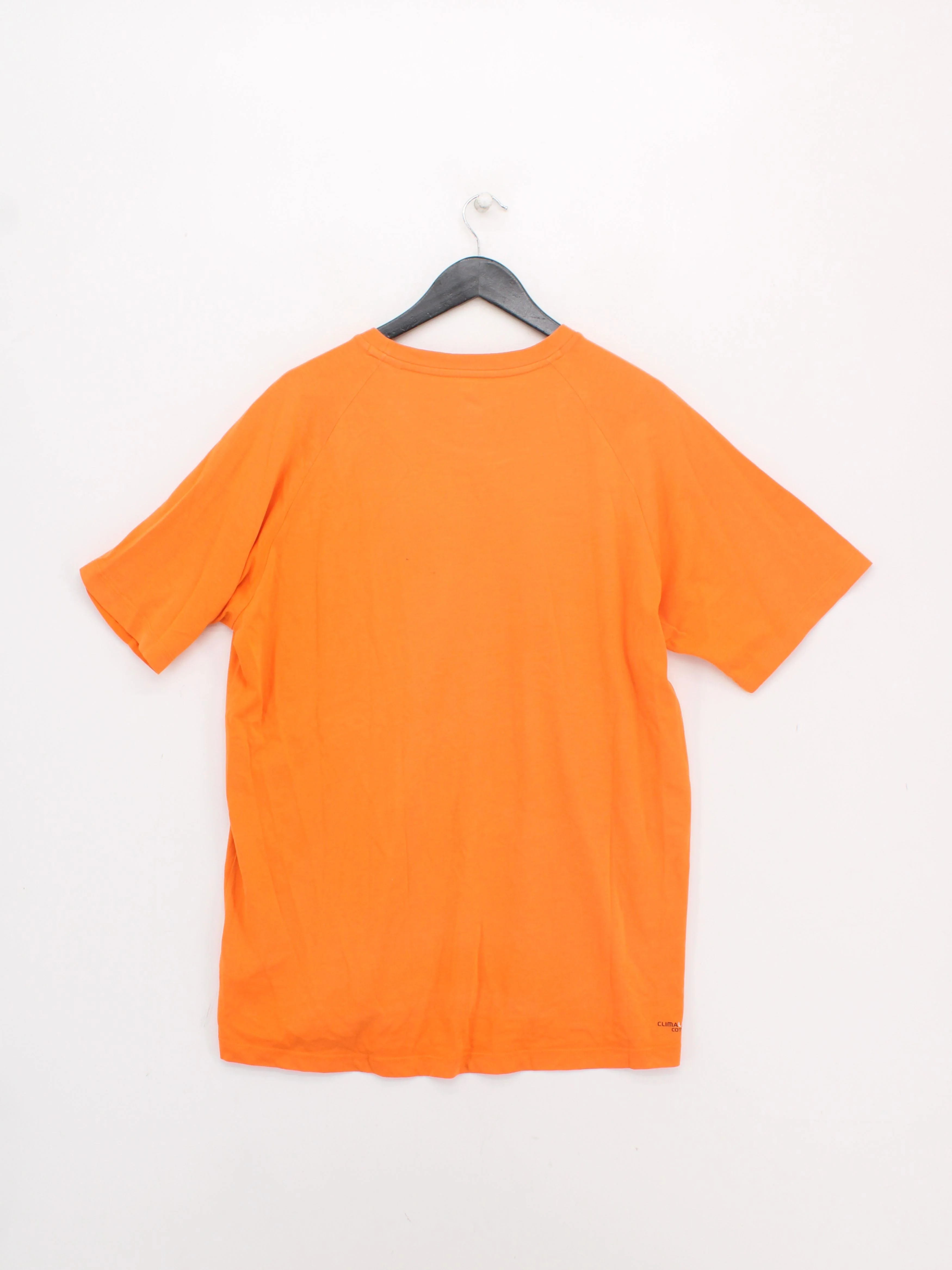 Adidas Men's T-Shirt XL Orange Cotton with Polyester Round Neck Basic - Image 2