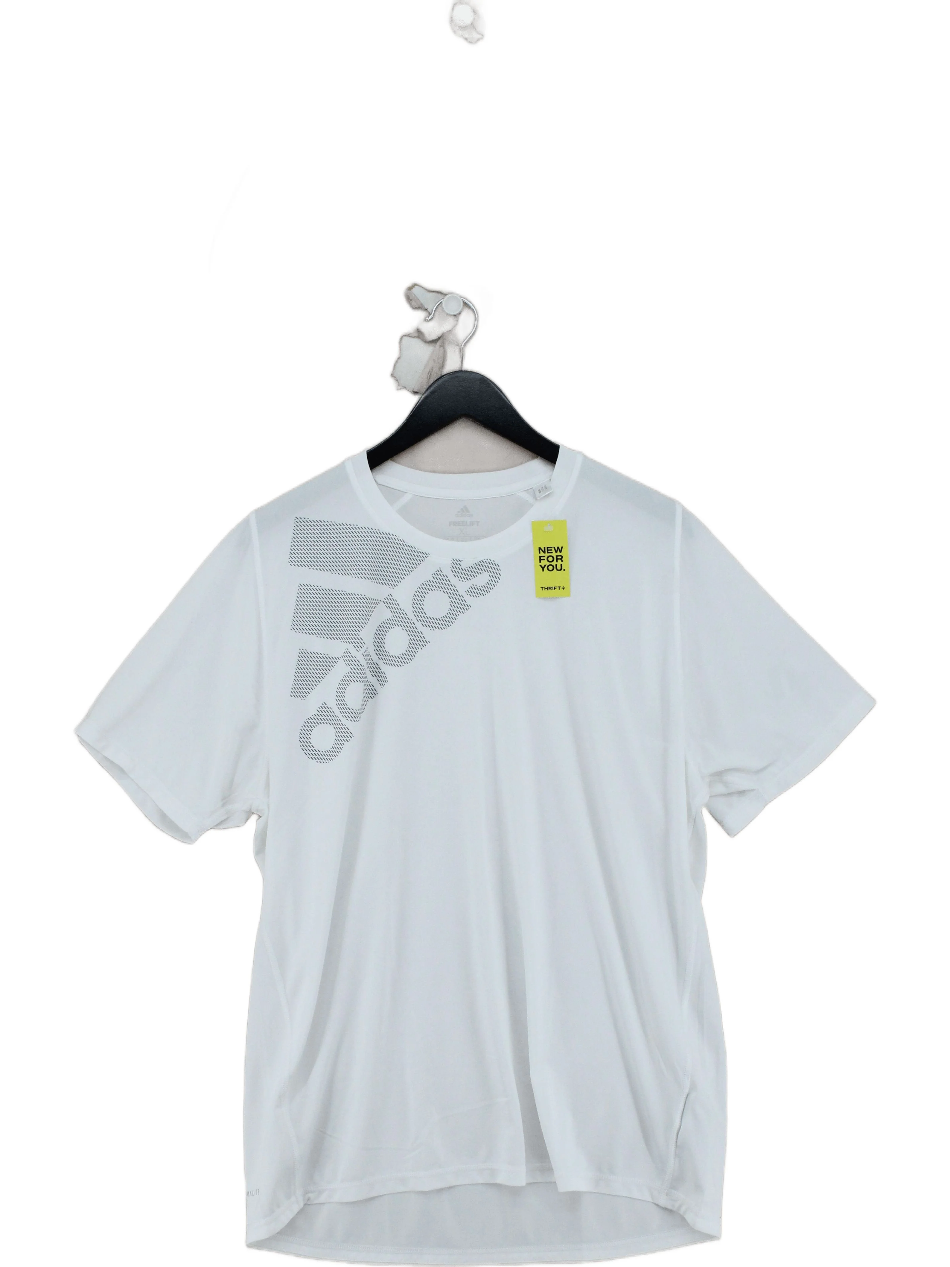 Adidas Men's T-Shirt XL White Graphic 100% Polyester Round Neck Basic