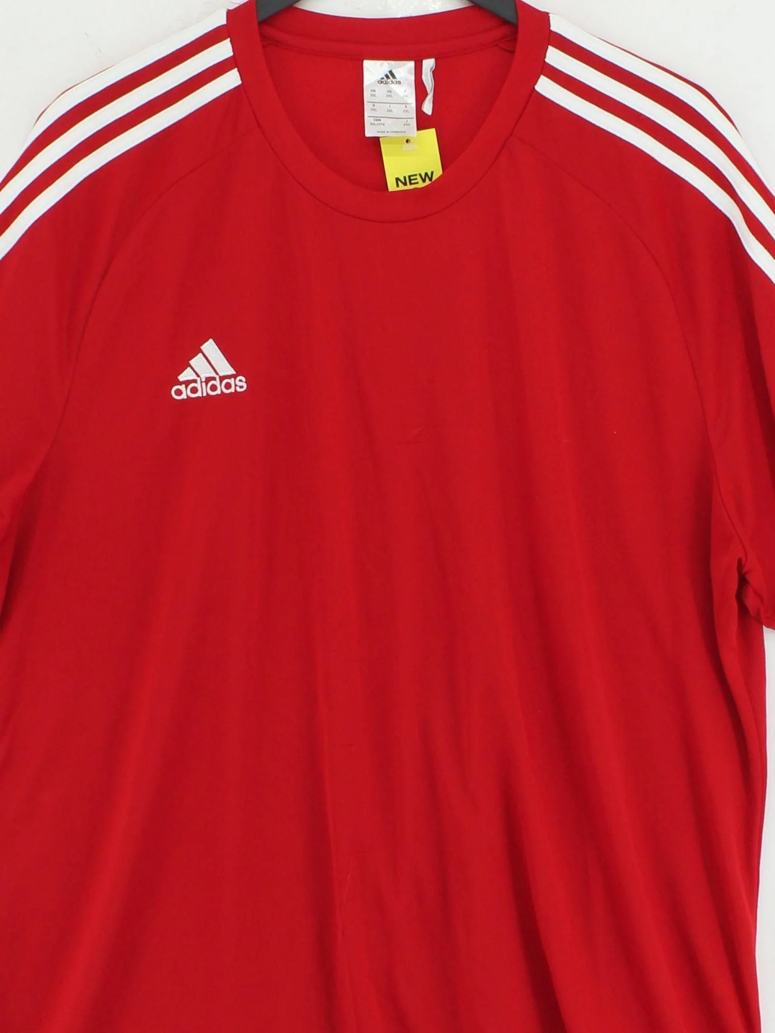 Adidas Men's T-Shirt XXL Red 100% Polyester Round Neck Basic - Image 3