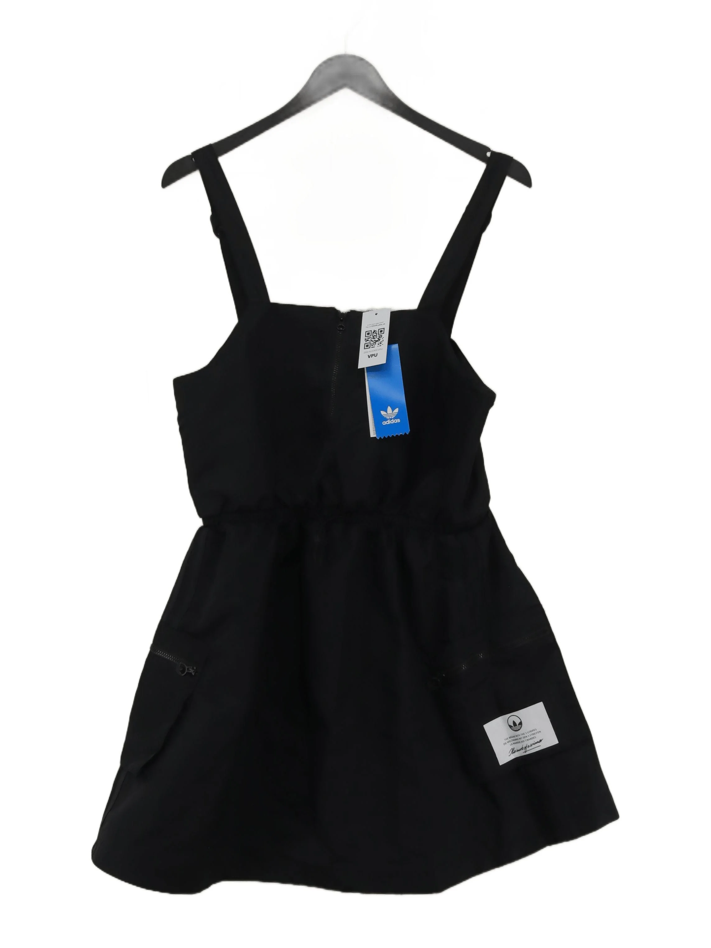 Adidas Pinafore/Dungaree Mini Dress UK10 in Black