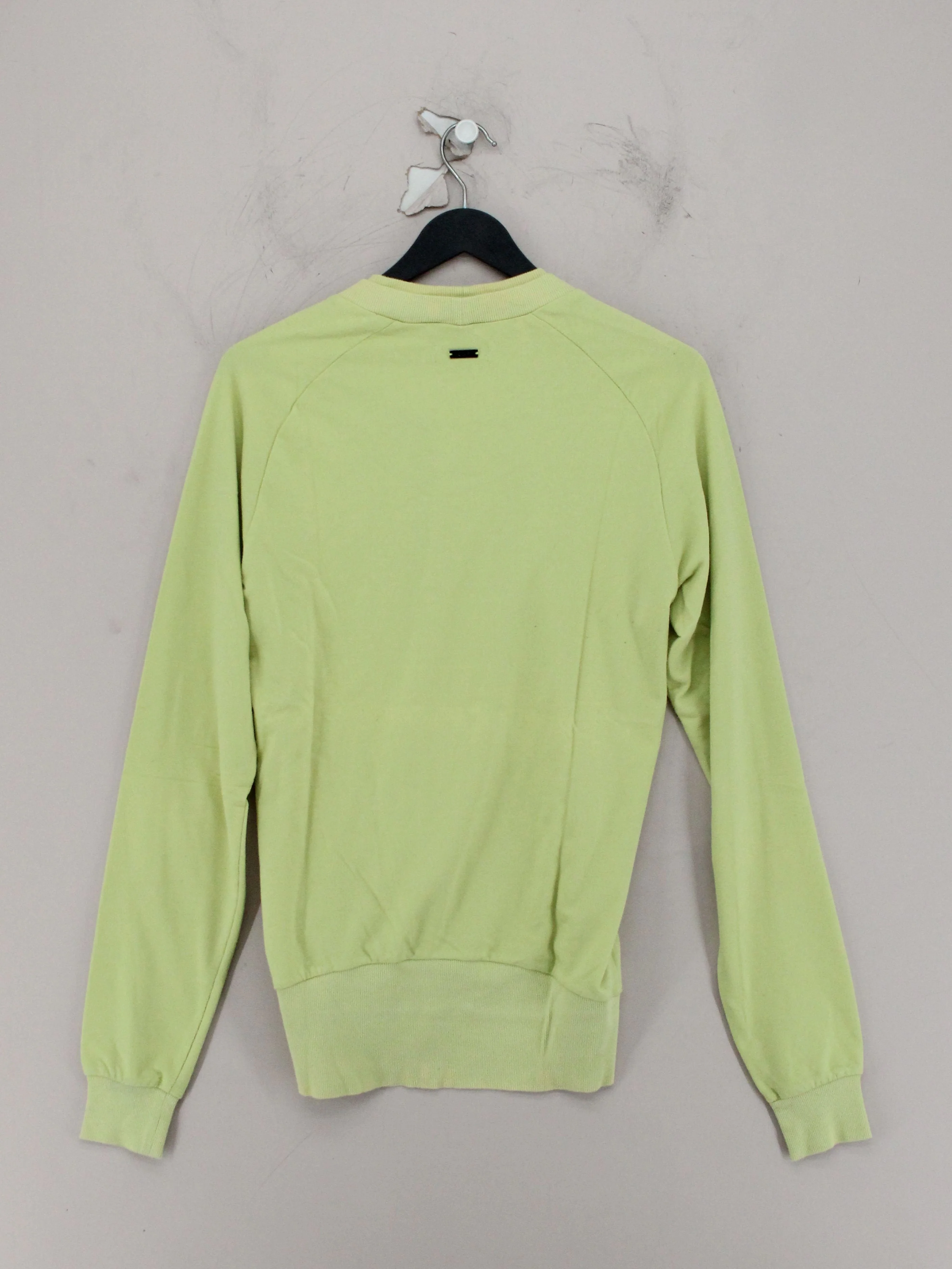 Adidas Women's Jumper UK 8 Yellow Polyester with Cotton, Viscose Pullover - Image 2