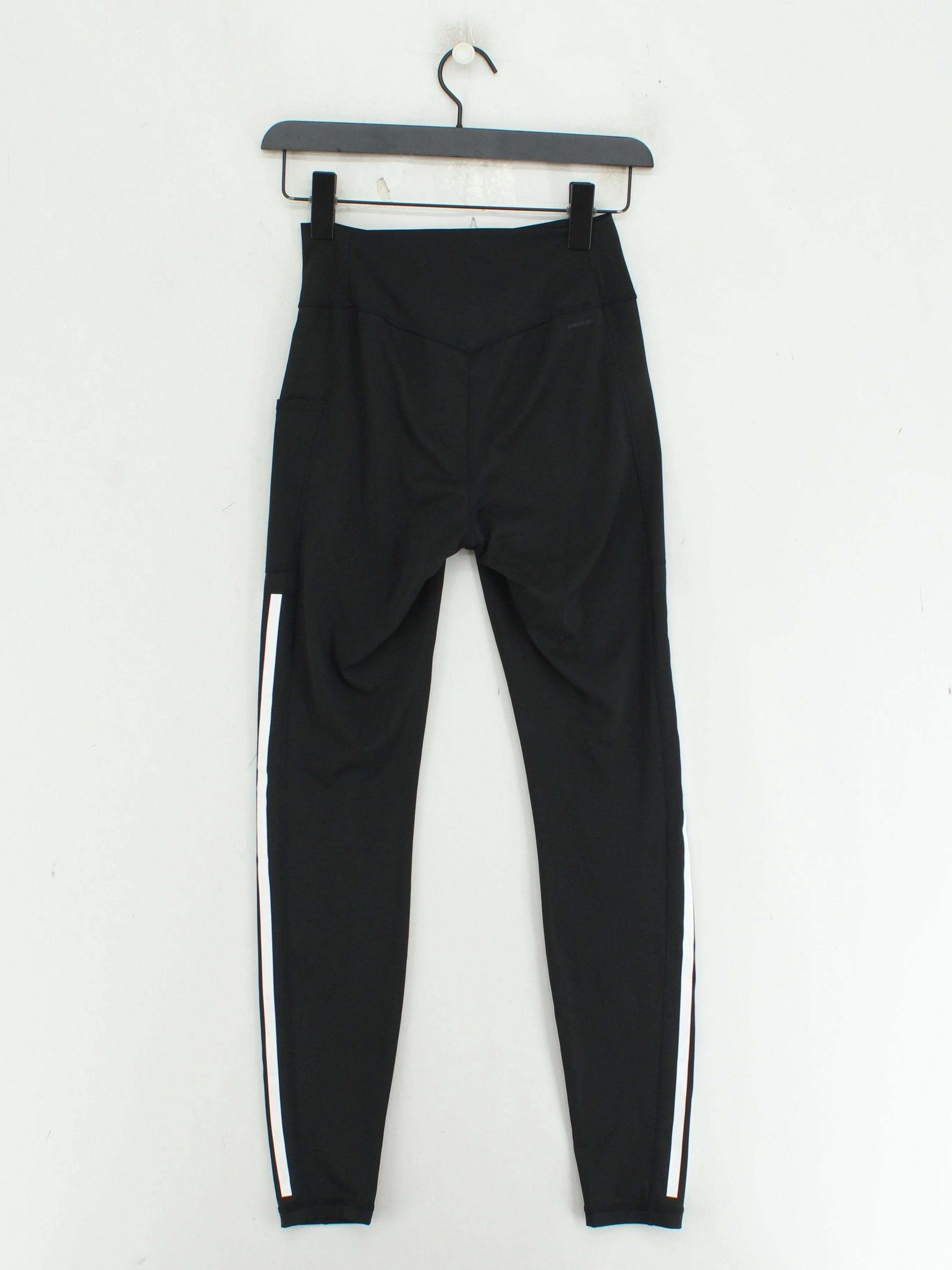 Adidas Women's Leggings M Black Striped Polyester with Elastane Full length - Image 2