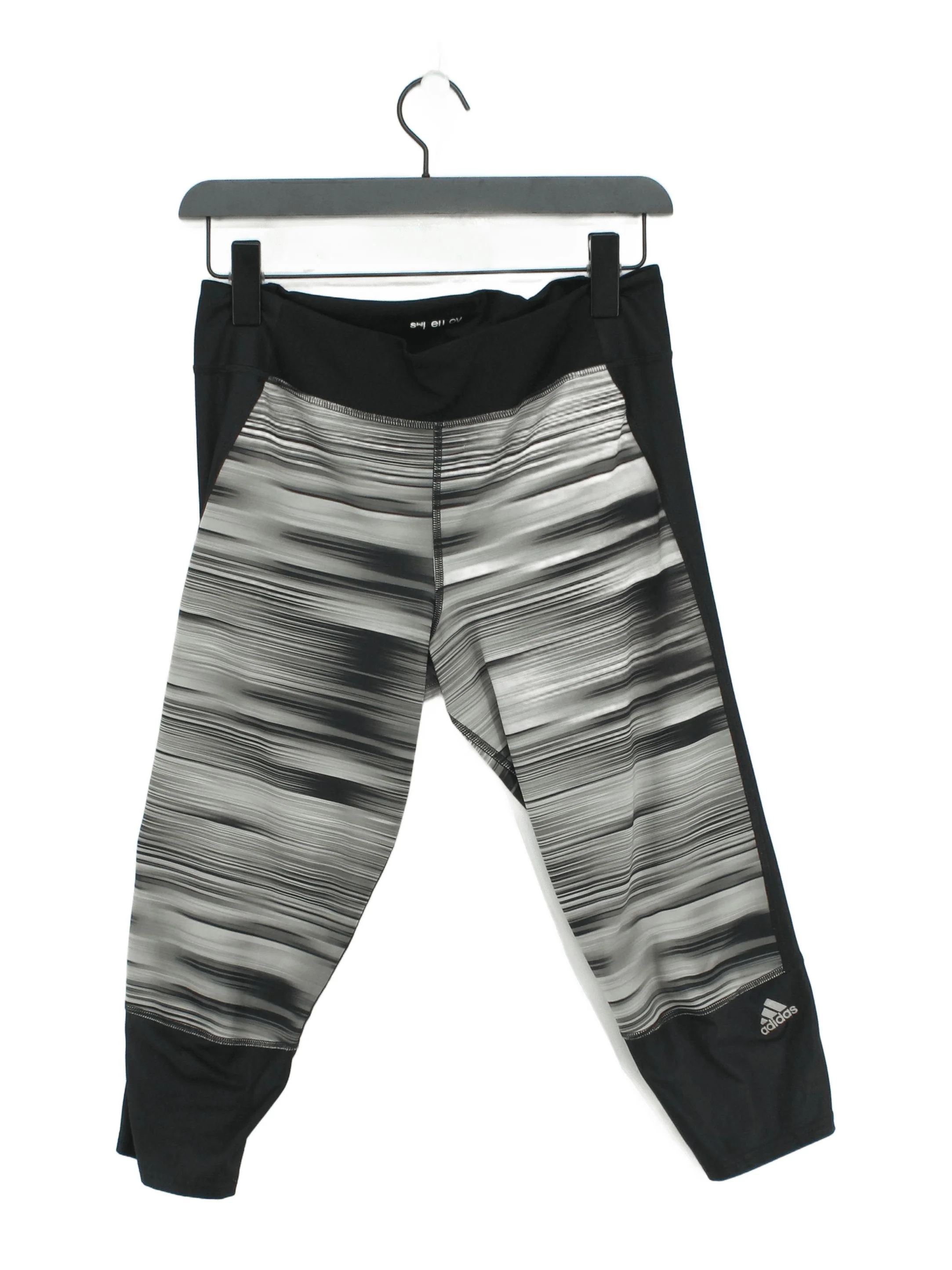 Adidas Women's Leggings M Multi Striped Polyester with Elastane Capri