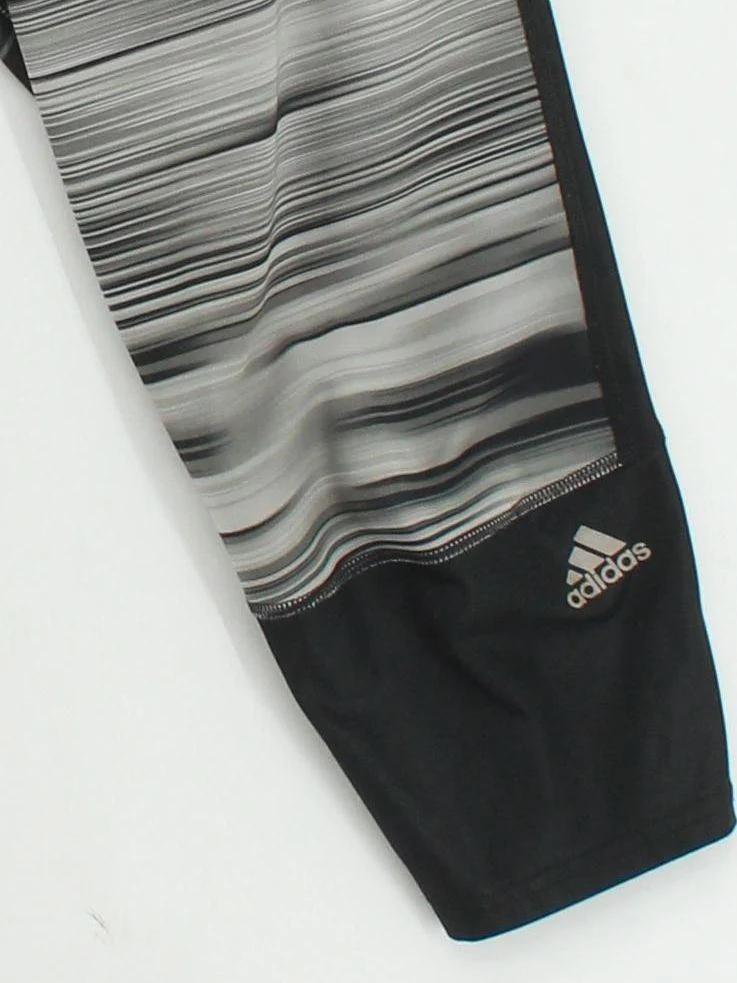 Adidas Women's Leggings M Multi Striped Polyester with Elastane Capri - Image 4