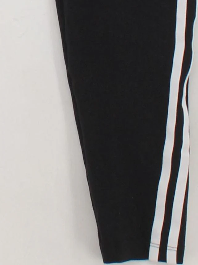 Adidas Women's Leggings UK 16 Black Striped Cotton with Spandex Full length - Image 4