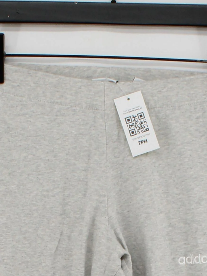Adidas Women's Leggings UK 8 Grey Cotton with Spandex Full length - Image 3