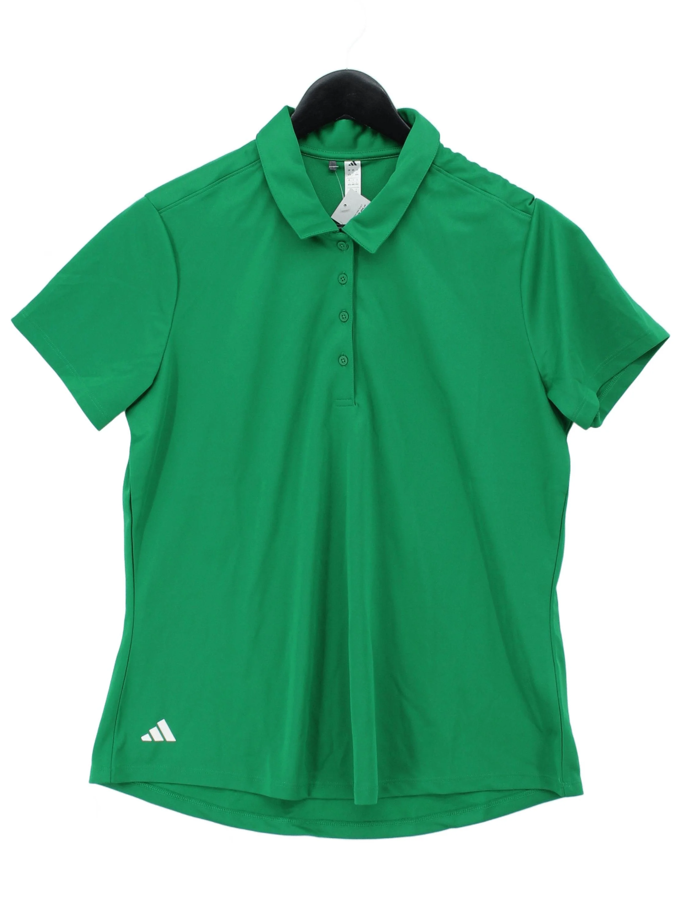 Adidas Women's Polo L Green 100% Polyester Basic