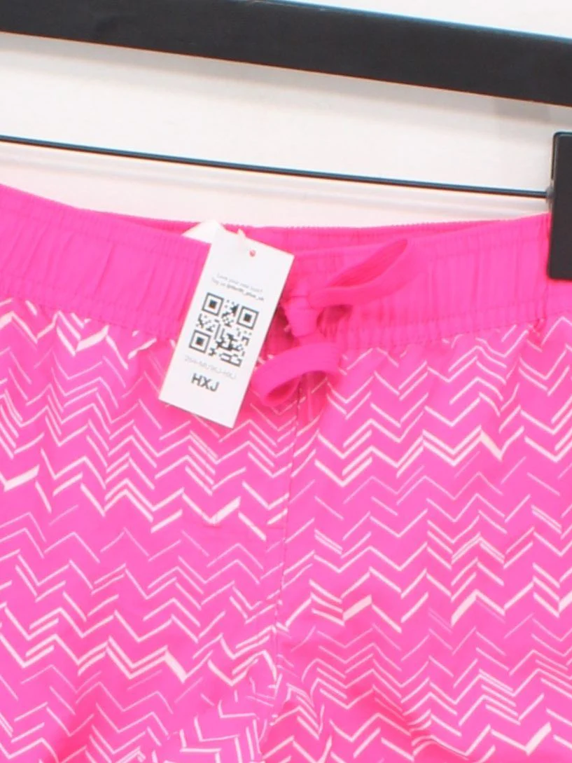 Adidas Women's Shorts L Pink Geometric 100% Polyester Sweat - Image 3