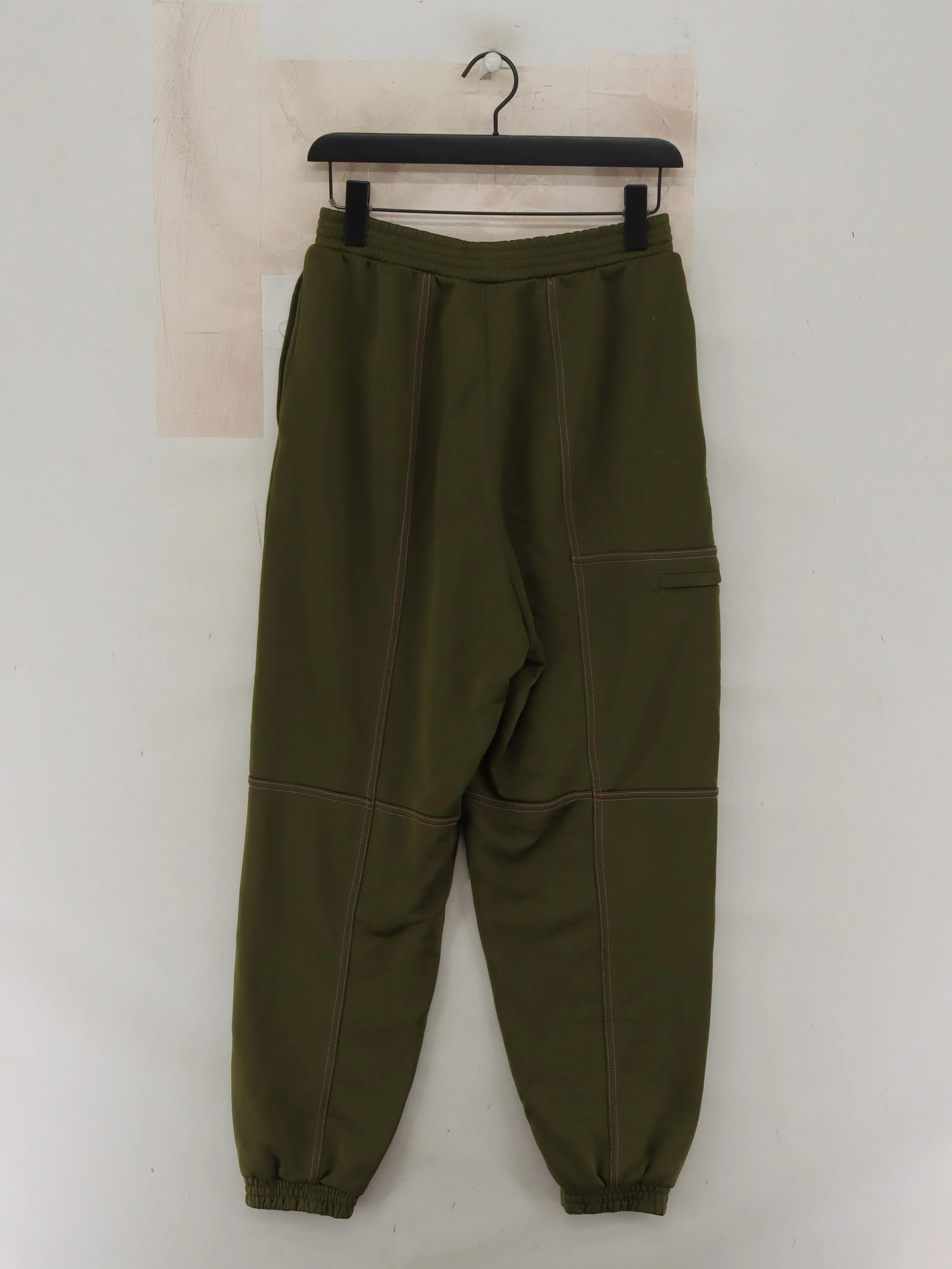 Adidas Women's Sports Bottoms UK 10 Green 100% Polyester Straight Sweatpants - Image 2