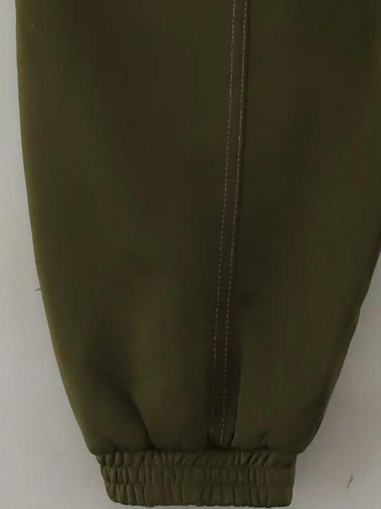 Adidas Women's Sports Bottoms UK 10 Green 100% Polyester Straight Sweatpants - Image 4