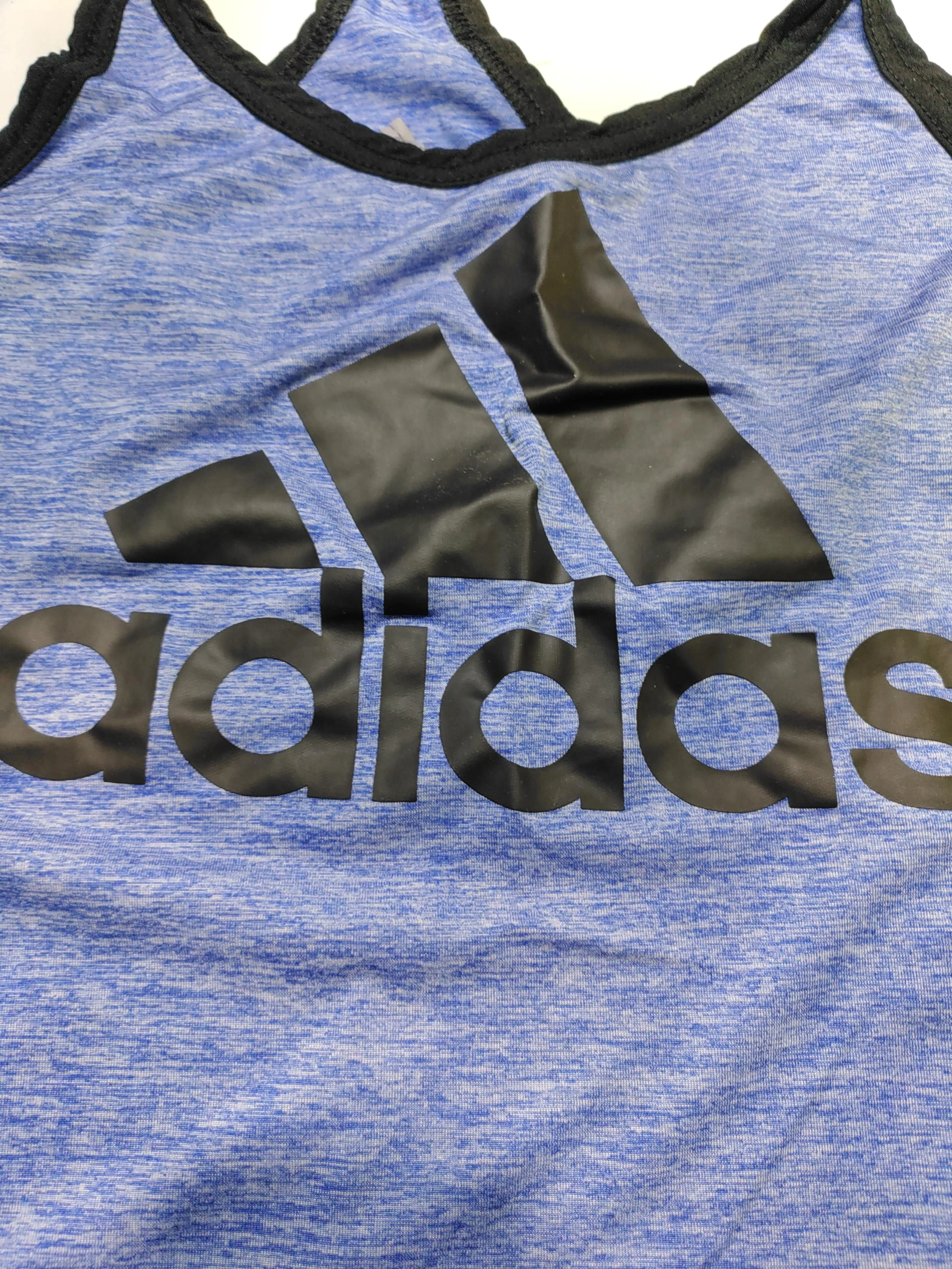 Adidas Women's T-Shirt S Blue Graphic 100% Polyester Sleeveless Basic - Image 5