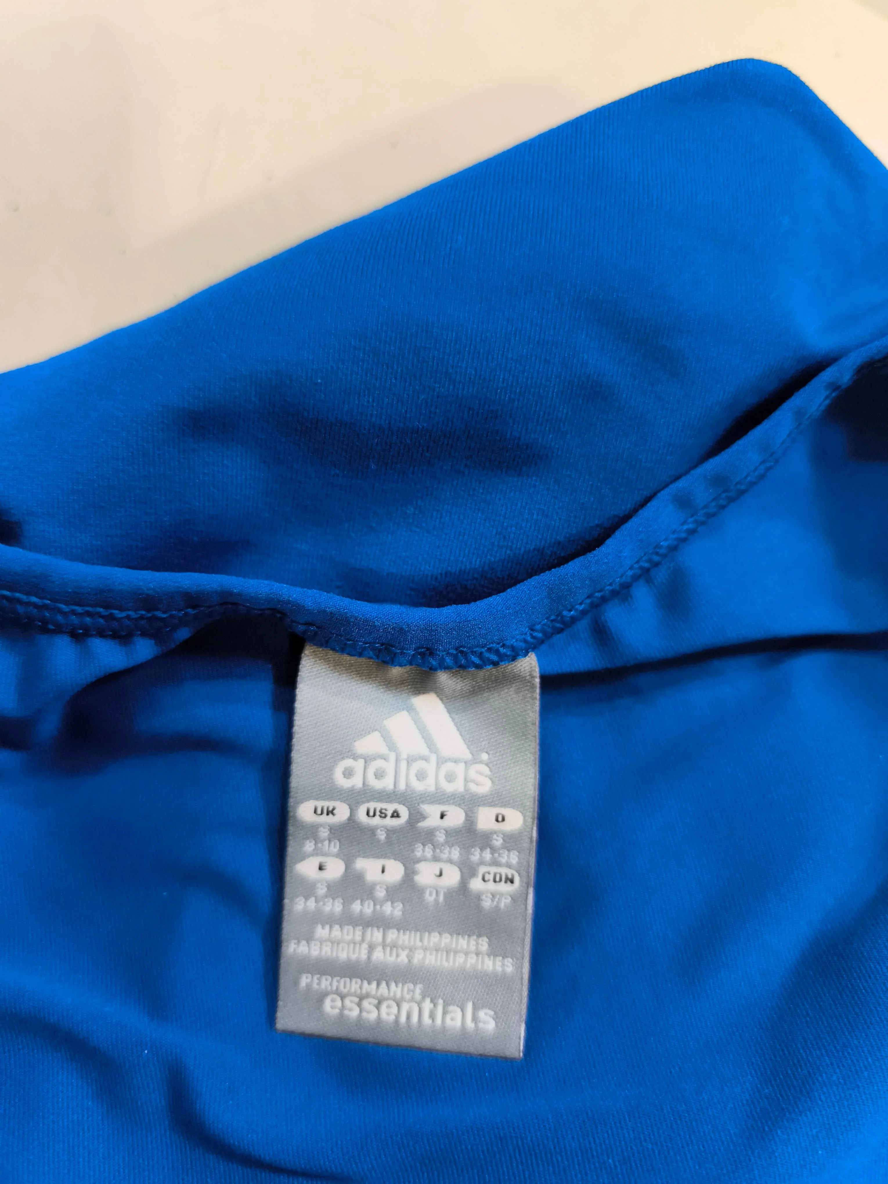 Adidas Women's T-Shirt S Blue Polyester with Elastane Basic - Image 5
