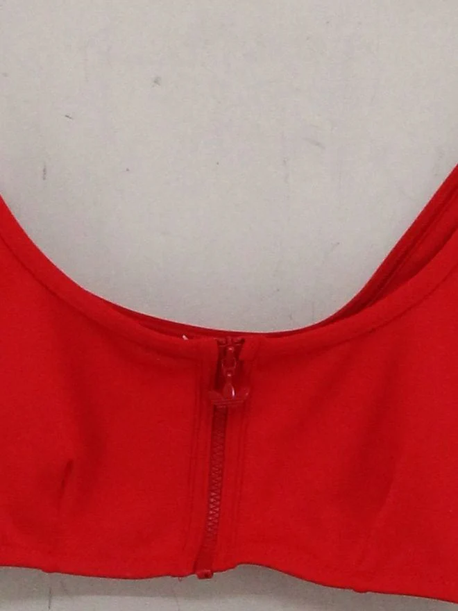 Adidas Women's T-Shirt UK 6 Red Polyester with Elastane Sleeveless Basic - Image 4