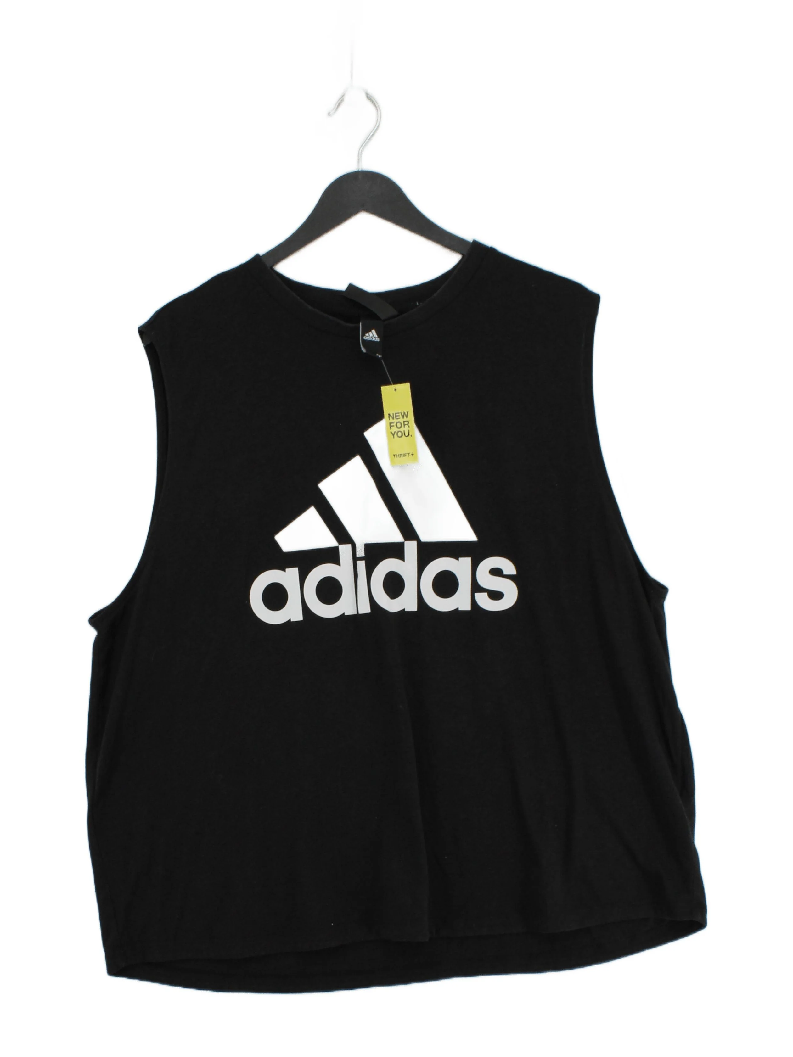 Adidas Women's T-Shirt XXL Black Polyester with Cotton, Rayon Basic