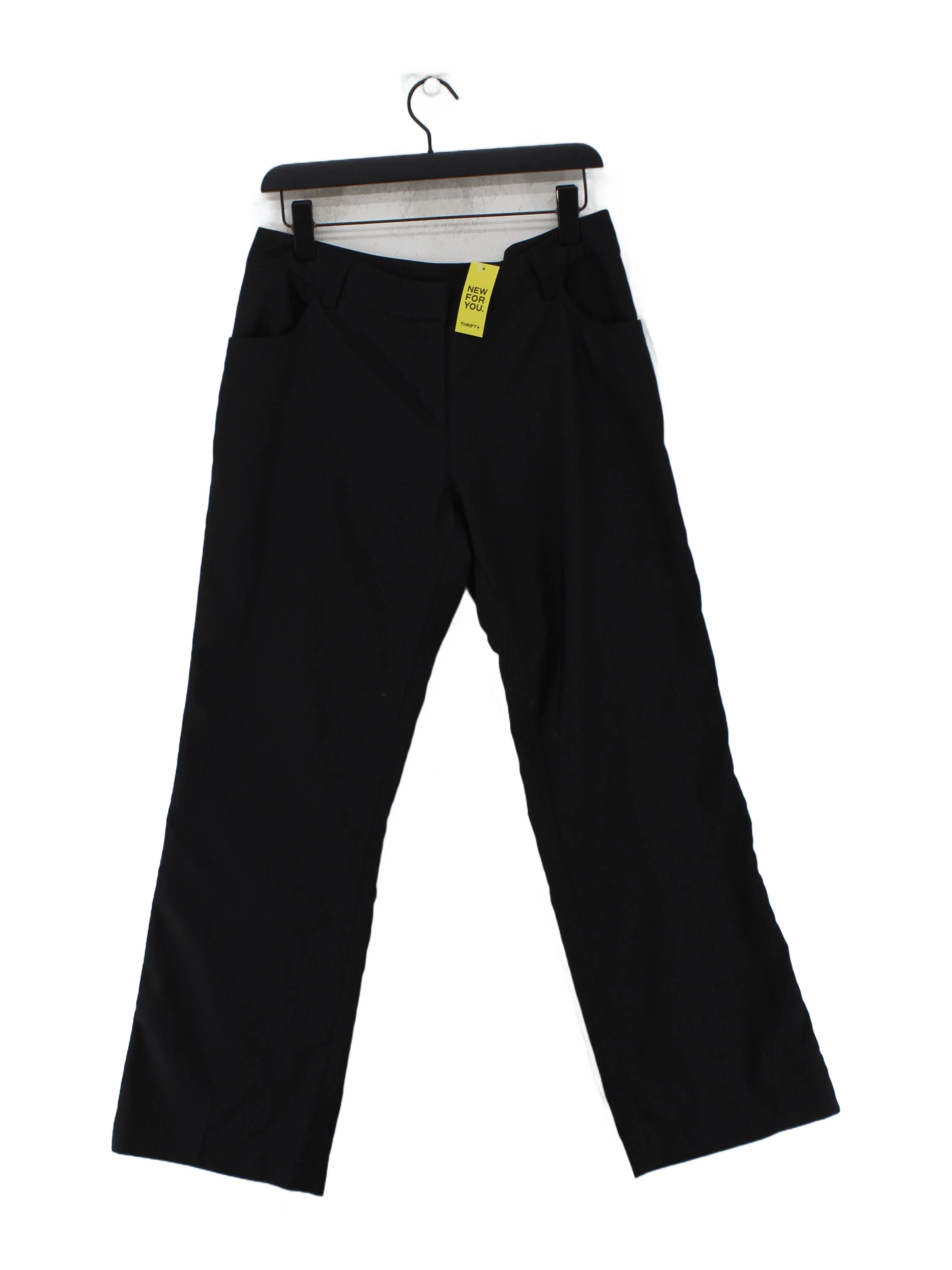 Adidas Women's Trousers UK 14 Black 100% Polyester Straight Sweatpants