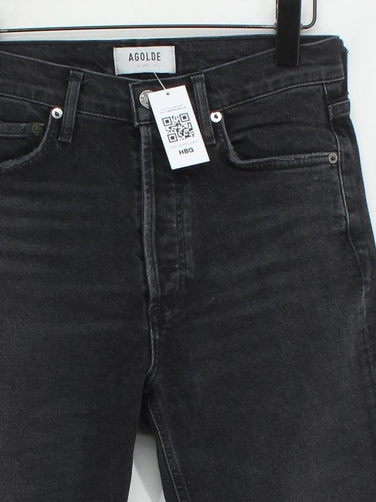 Agolde Women's Jeans W 26 in Black 100% Other Mom - Image 3