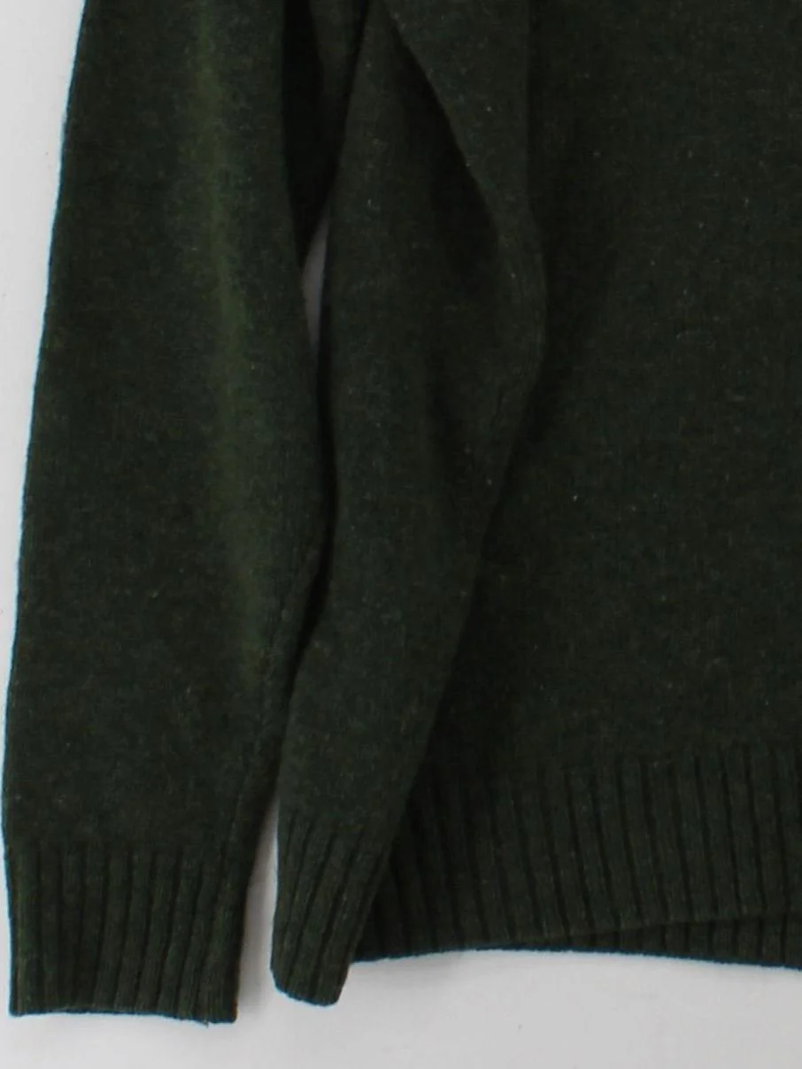 Alan Paine Women's Jumper UK 22 Green 100% Wool Round Neck Pullover - Image 4