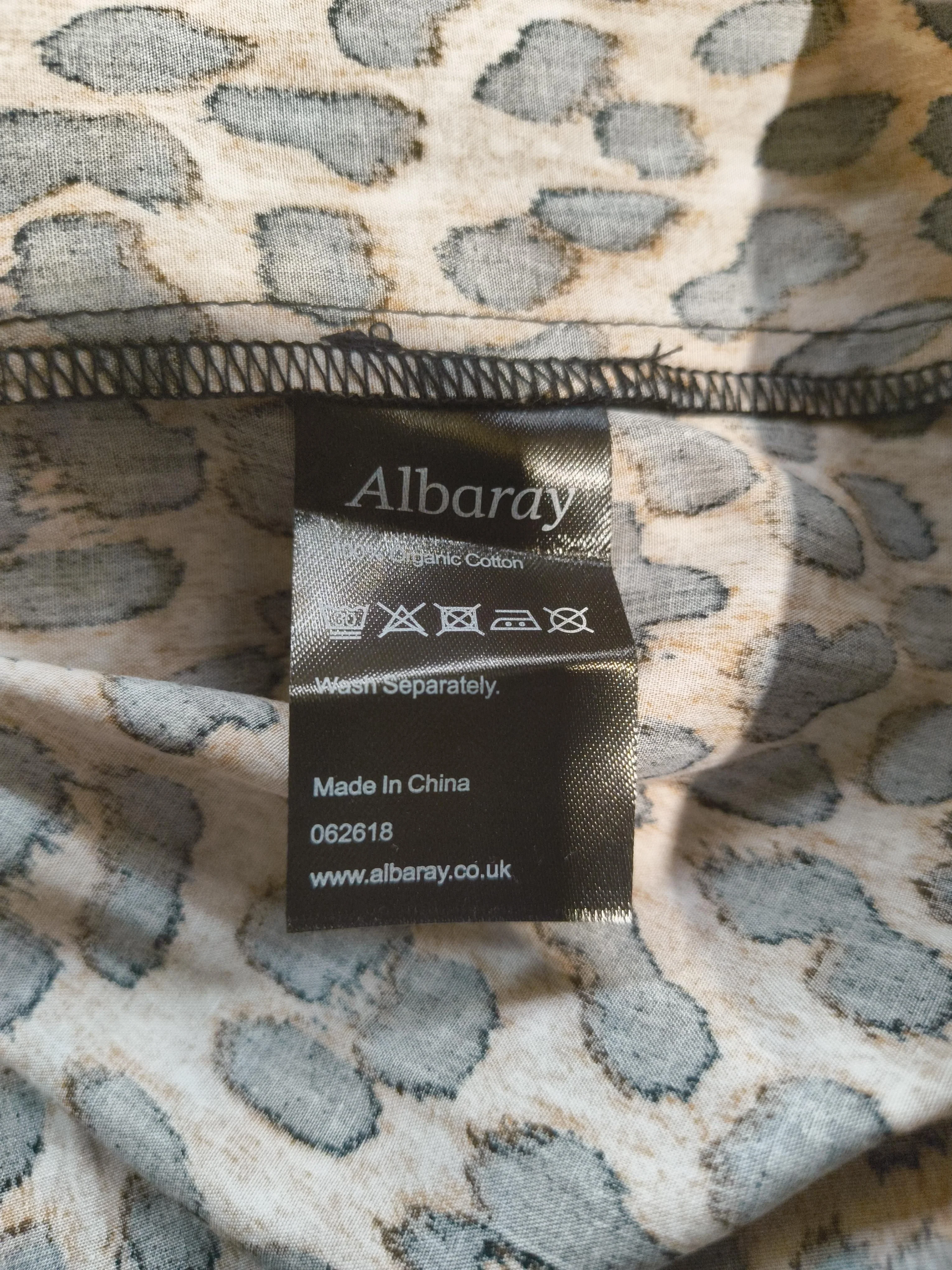 Albaray Women's Top UK 12 Multi Animal Print 100% Cotton 3/4 Sleeve V-Neck Basic - Image 5
