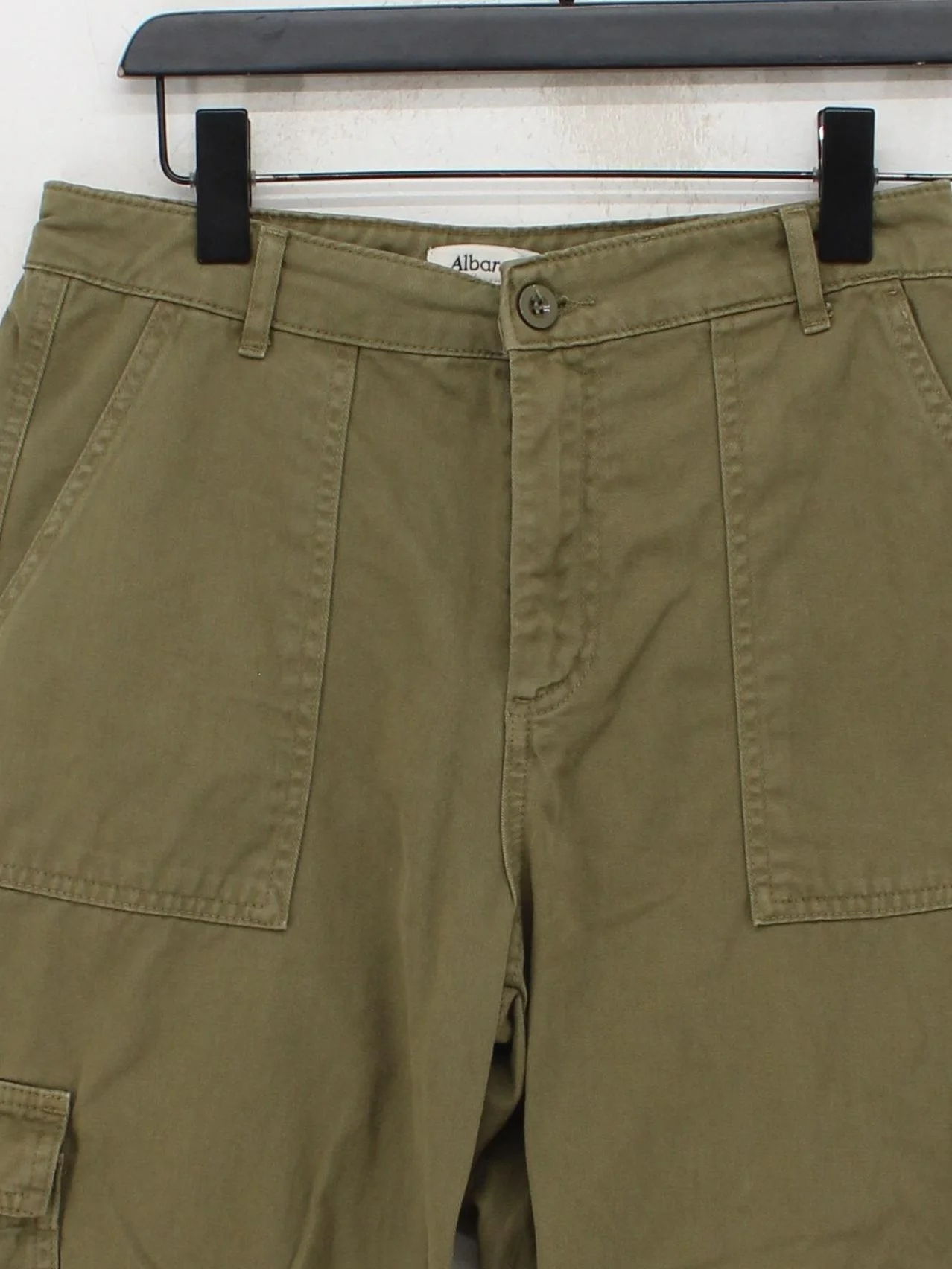 Albaray Women's Trousers UK 10 Green 100% Cotton Straight Cargo - Image 3