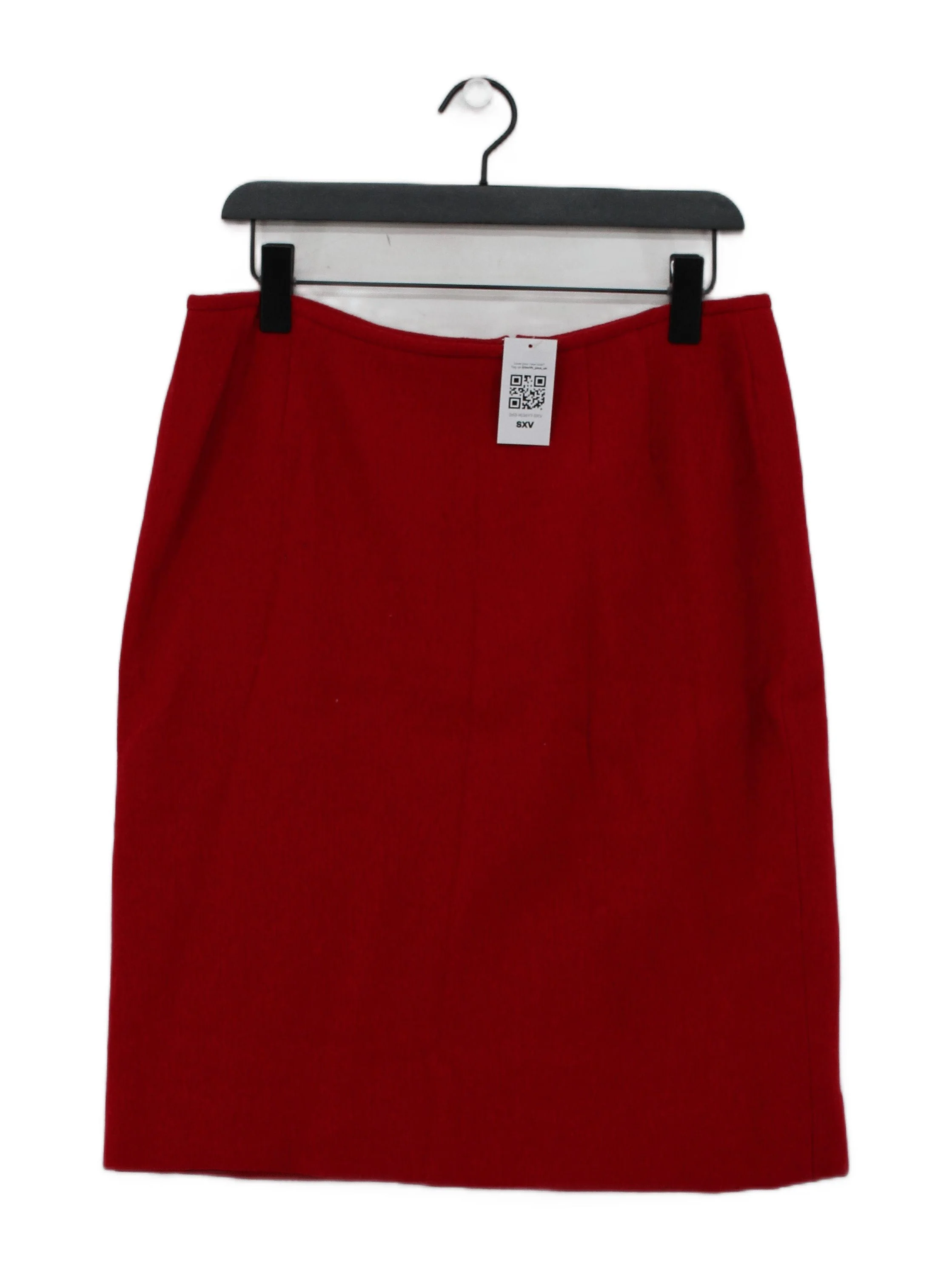 Albert Nipon Women's Mini Skirt UK 20 Red Wool with Acetate Short Mini