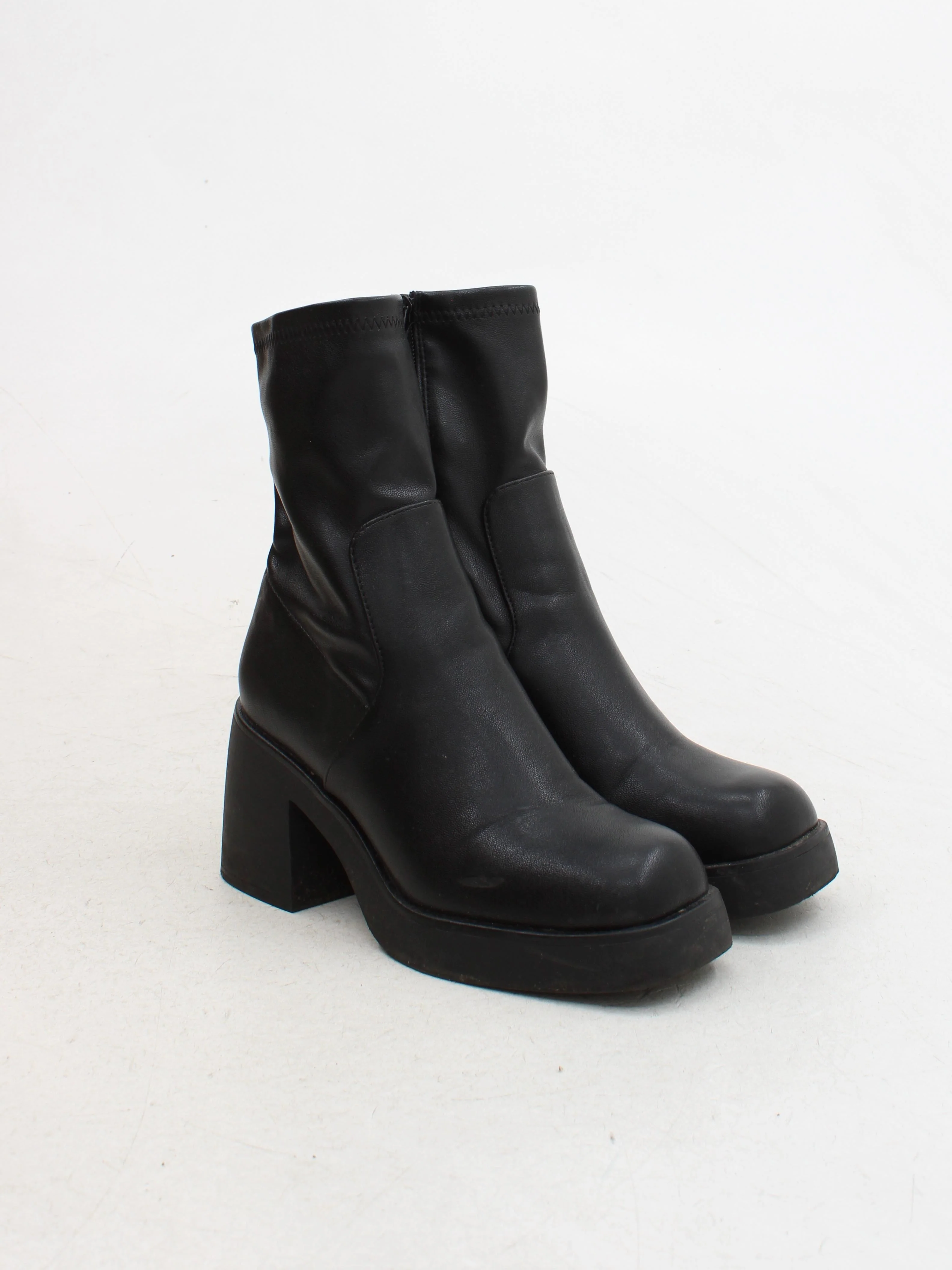 Aldo Women's Boots UK 4 Black 100% Faux Leather Platform - Image 4