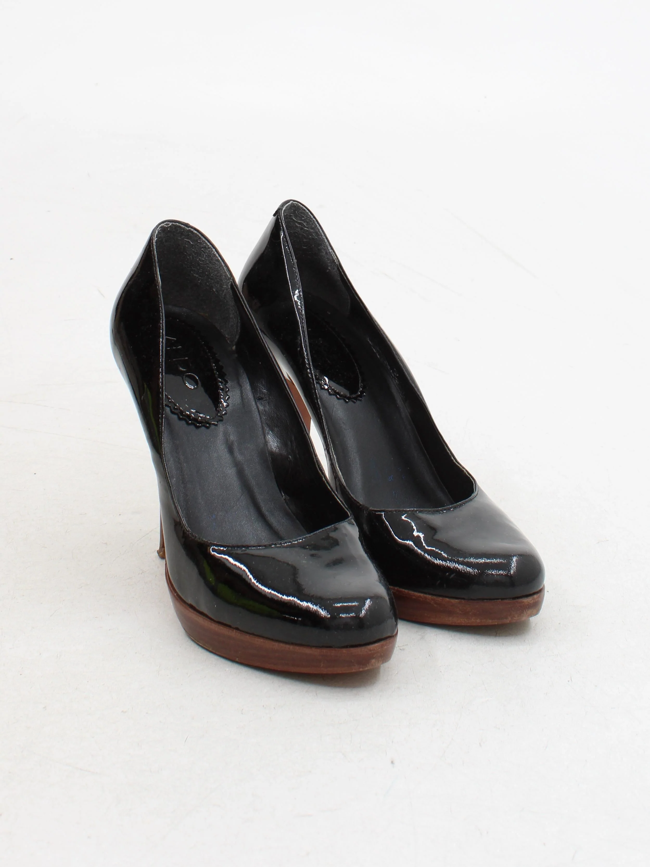 Aldo Women's Heels UK 6 Black Leather with Other Court - Image 4