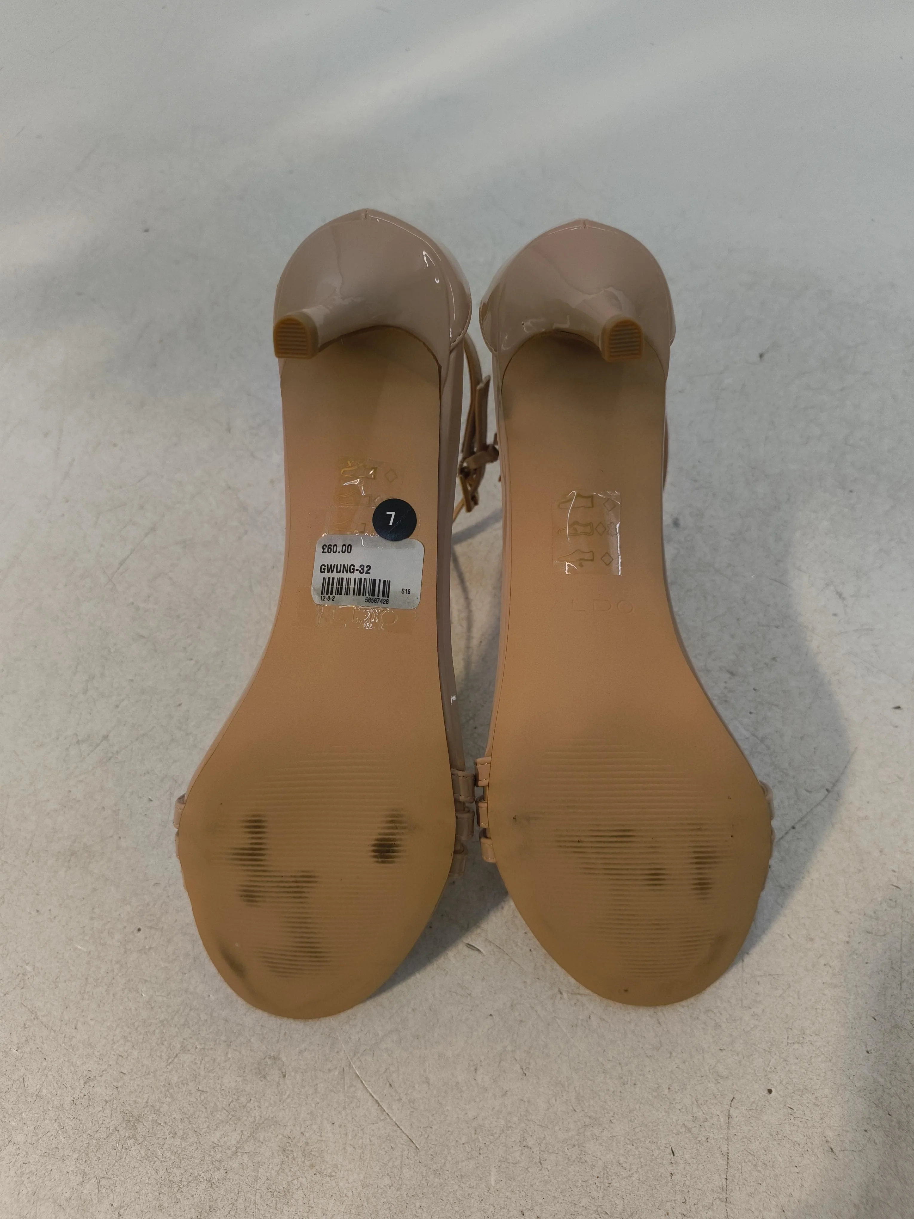Aldo Women's Heels UK 7 Cream 100% Faux Leather Strappy - Image 7