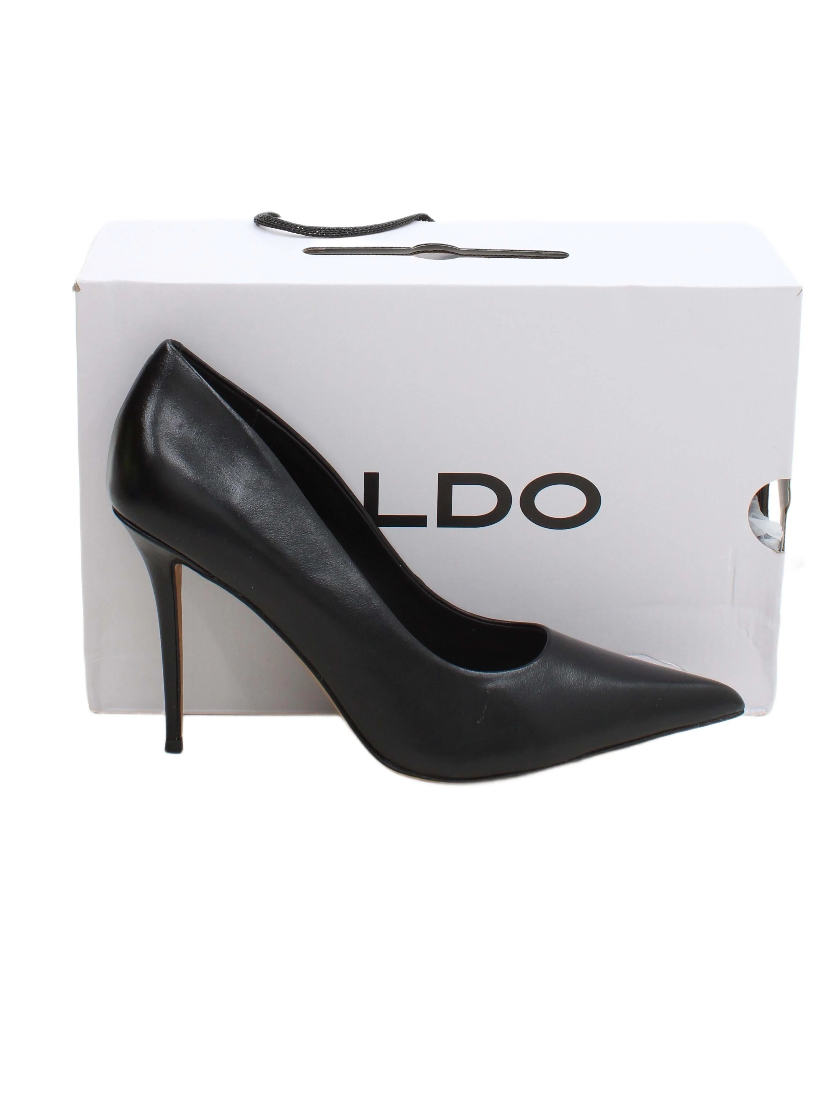 Aldo Women's Heels UK 8.5 Black 100% Faux Leather Court