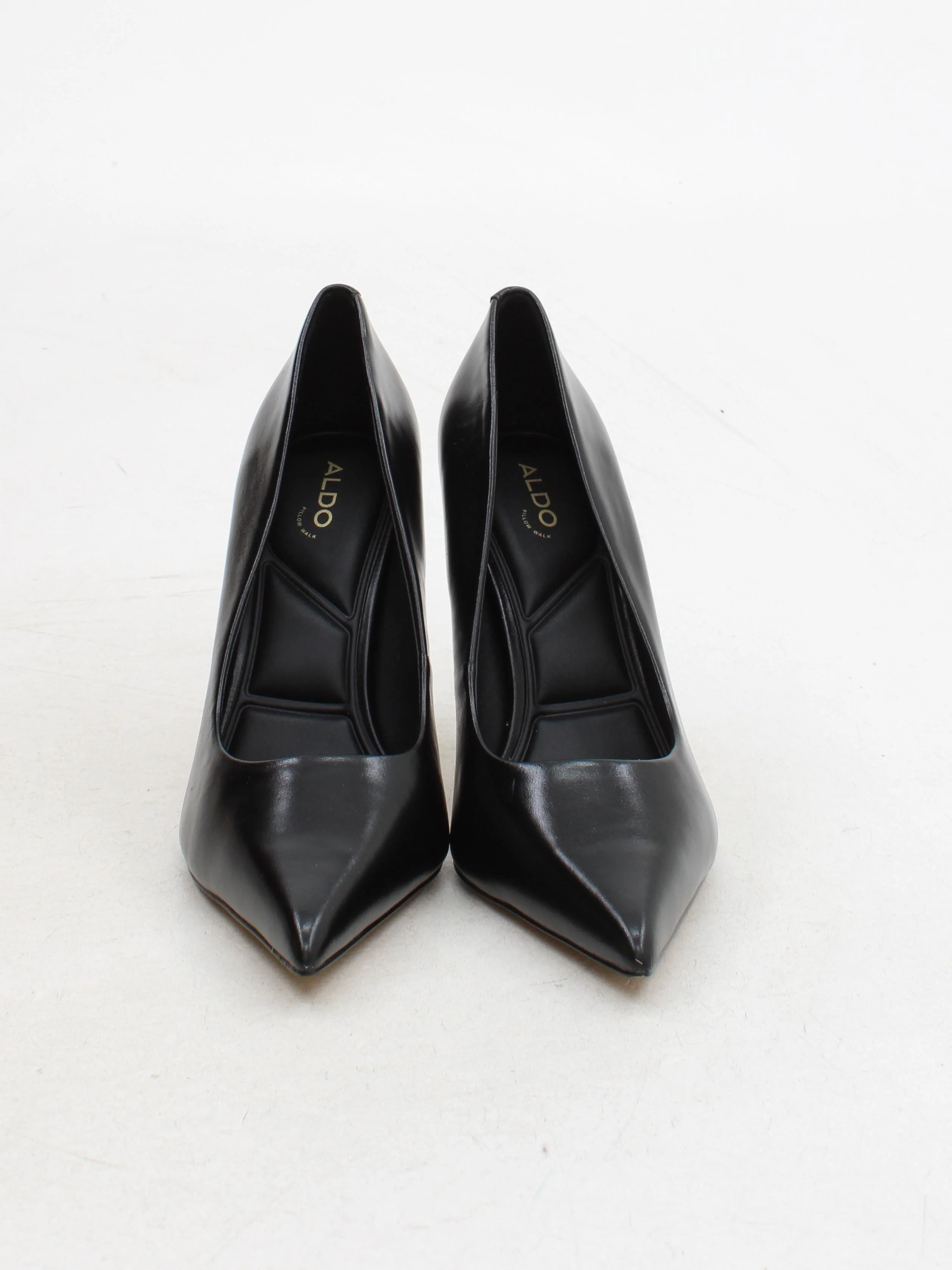 Aldo Women's Heels UK 8.5 Black 100% Faux Leather Court - Image 2