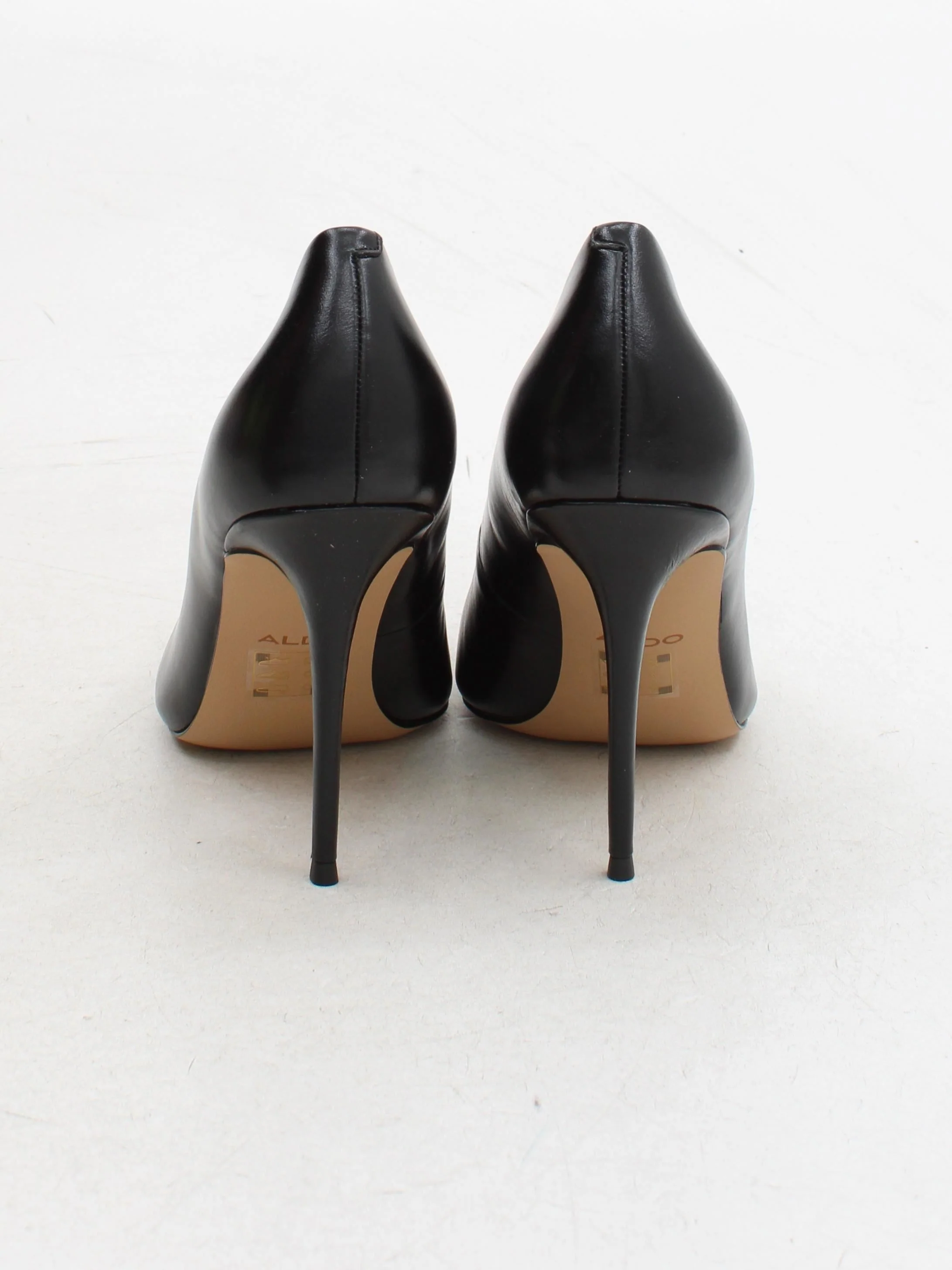 Aldo Women's Heels UK 8.5 Black 100% Faux Leather Court - Image 3