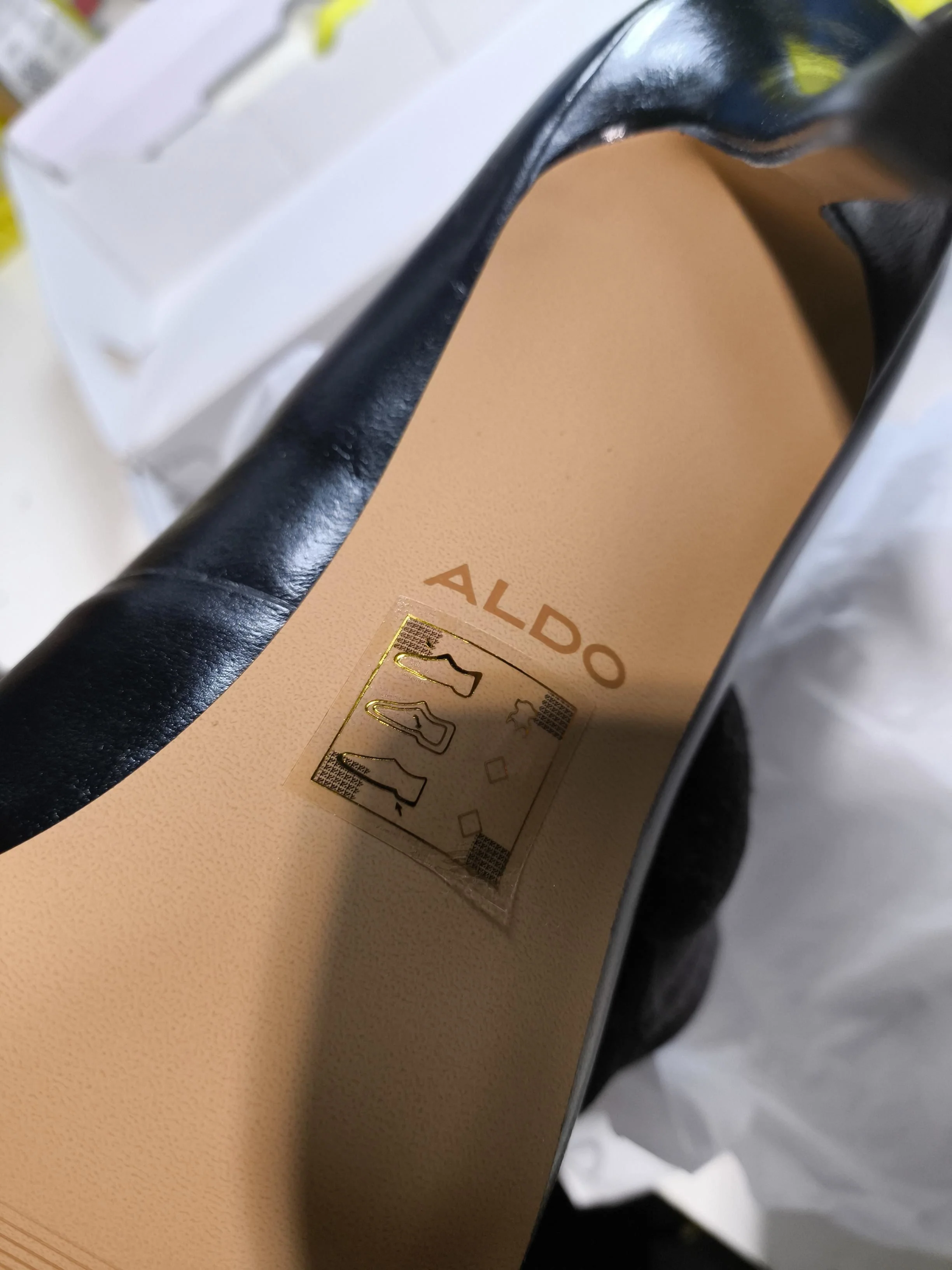 Aldo Women's Heels UK 8.5 Black 100% Faux Leather Court - Image 8