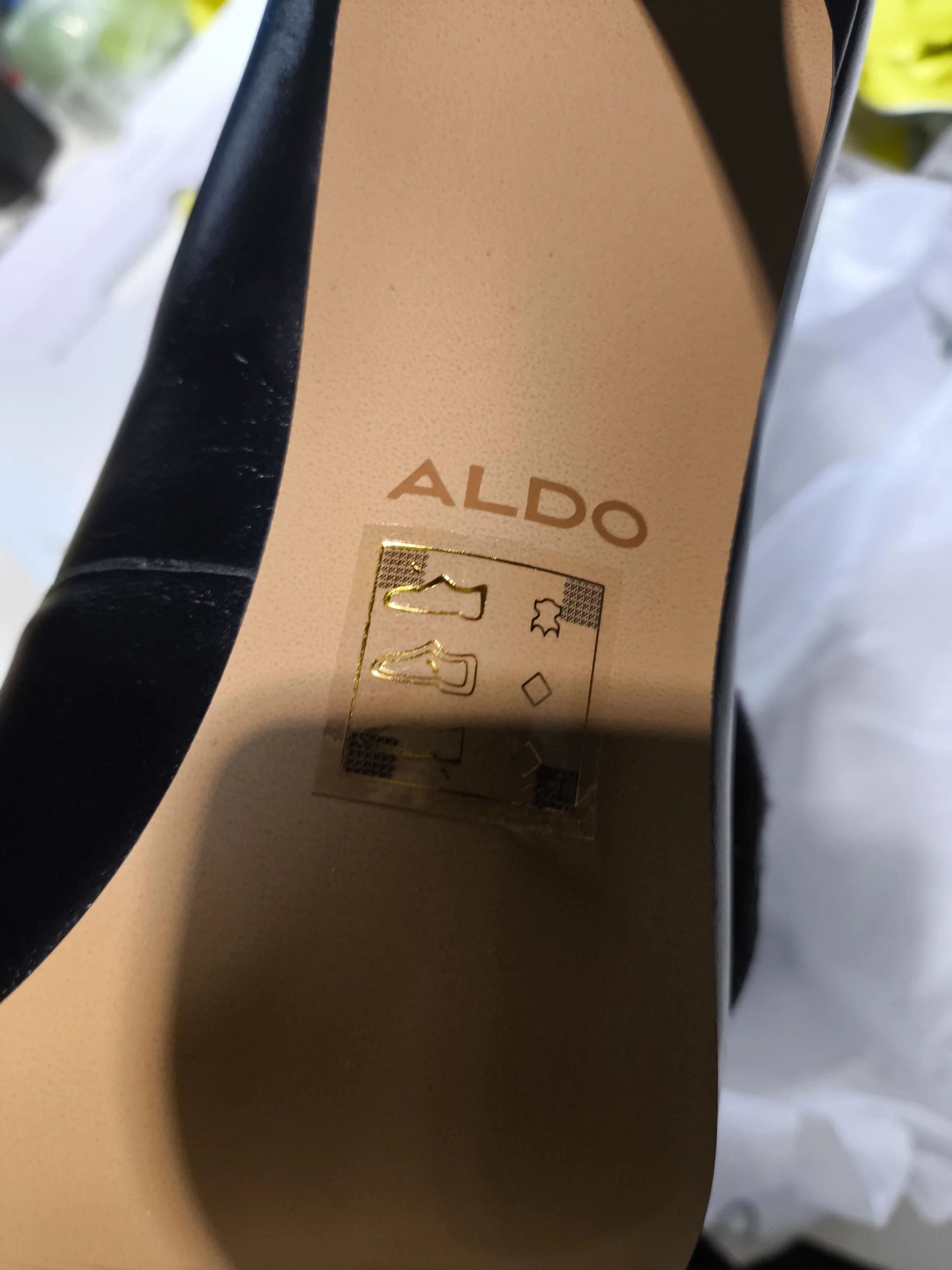 Aldo Women's Heels UK 8.5 Black 100% Faux Leather Court - Image 9