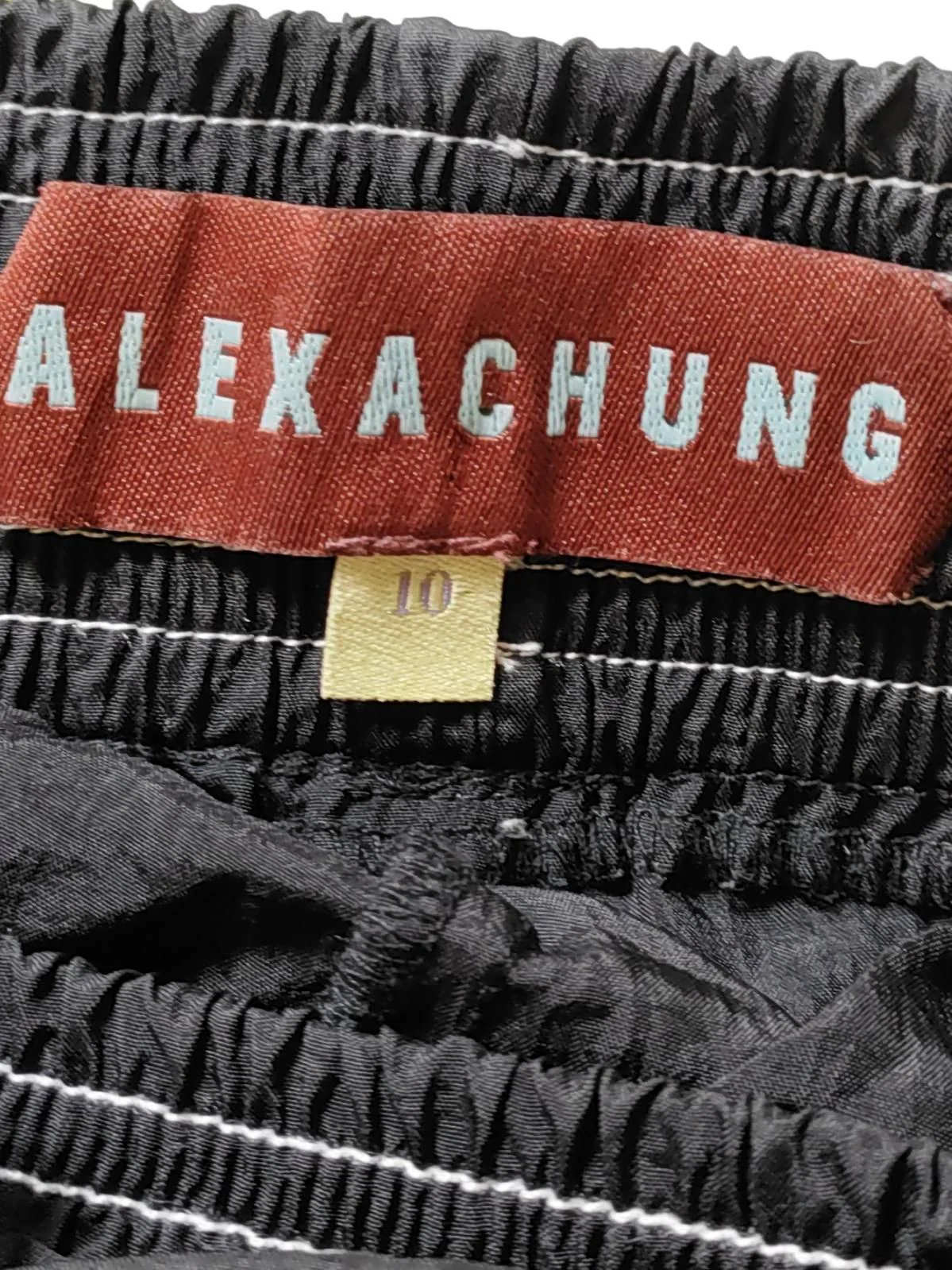Alexa Chung Men's Sports Bottoms S Black 100% Nylon Tapered Sweatpants - Image 6