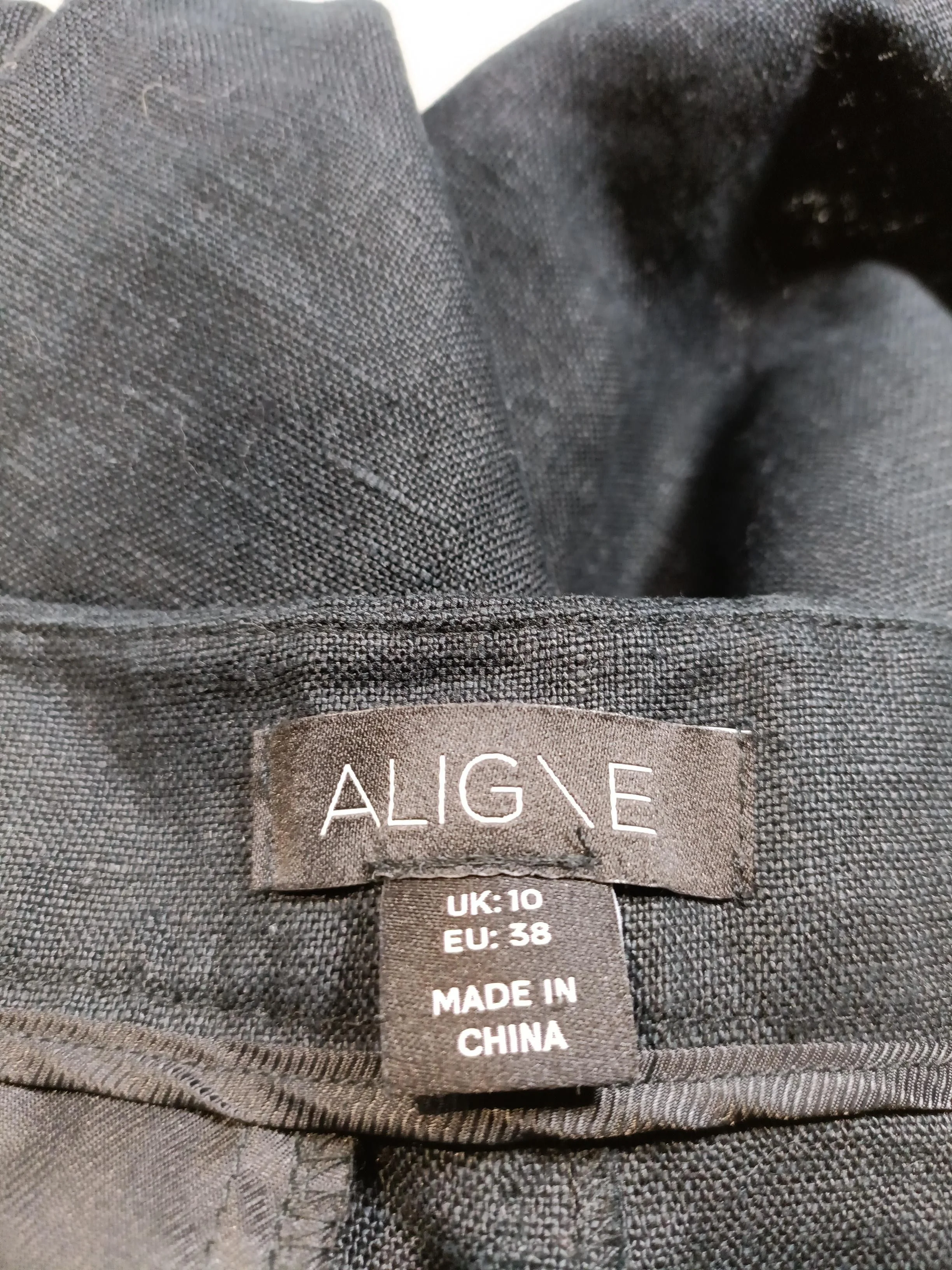 Aligne Women's Trousers UK 10 Black 100% Linen Wide-Leg Chino - Image 5