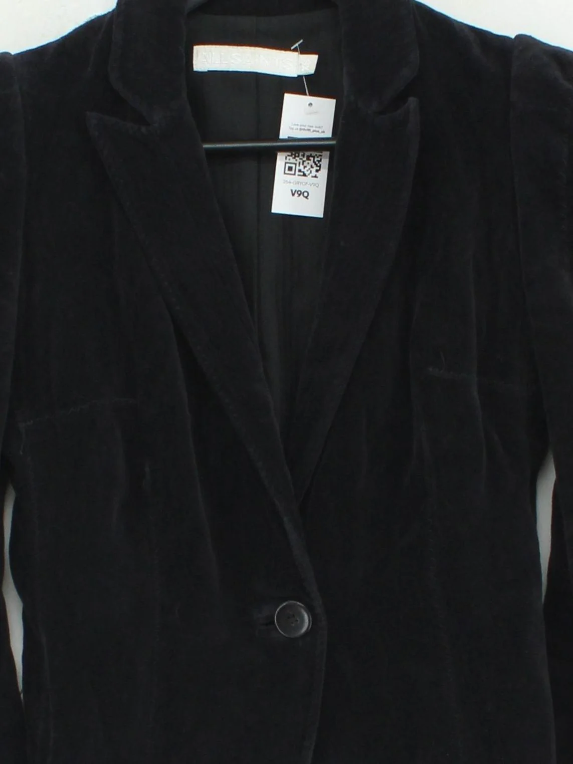 All Saints Women's Blazer XS Black 100% Cotton Overcoat - Image 3