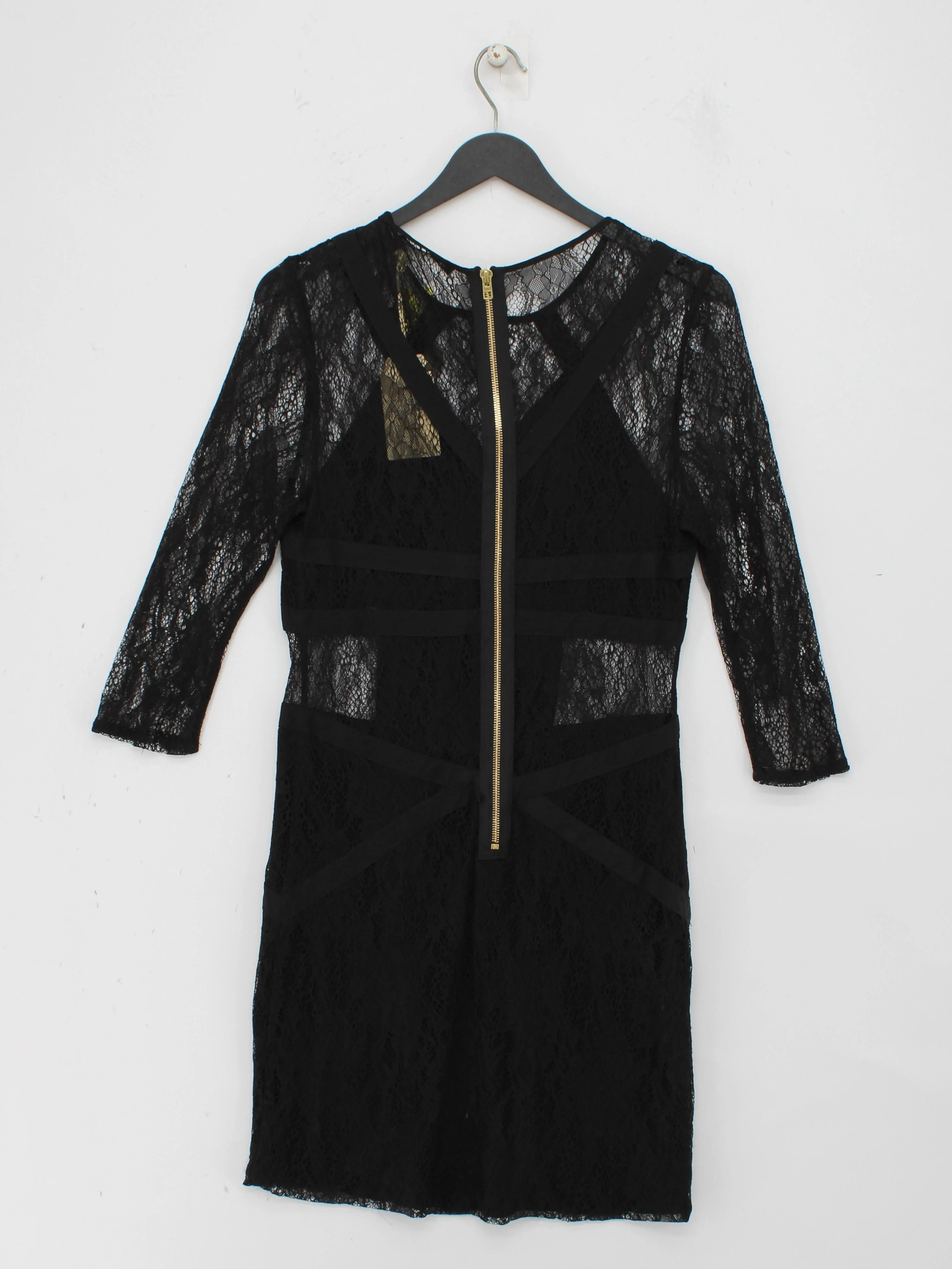 AllSaints Bodycon Mini Dress UK14 in Black - Image 2