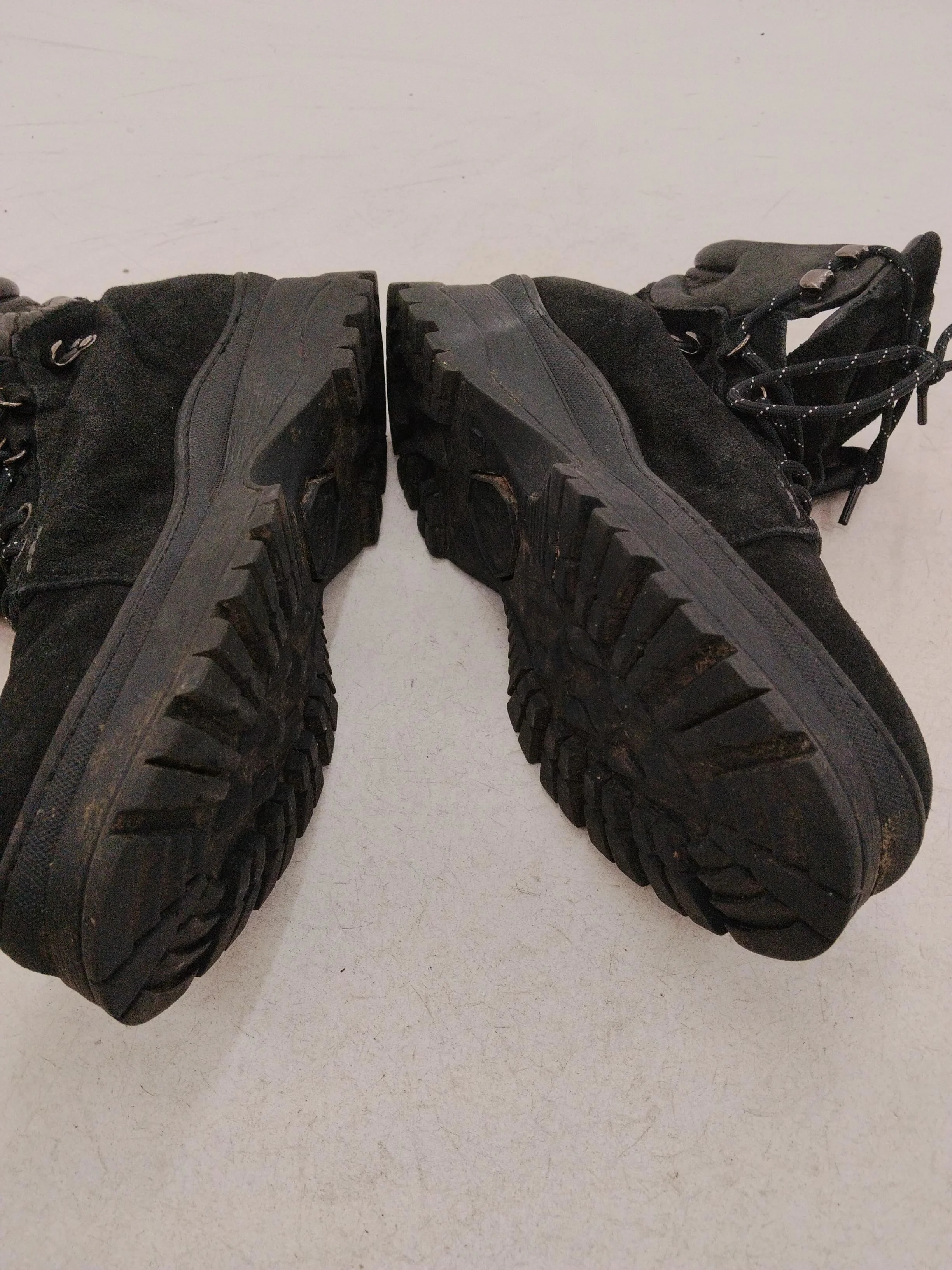 AllSaints Men's Boots UK 8 Black Suede with Leather Combat - Image 7
