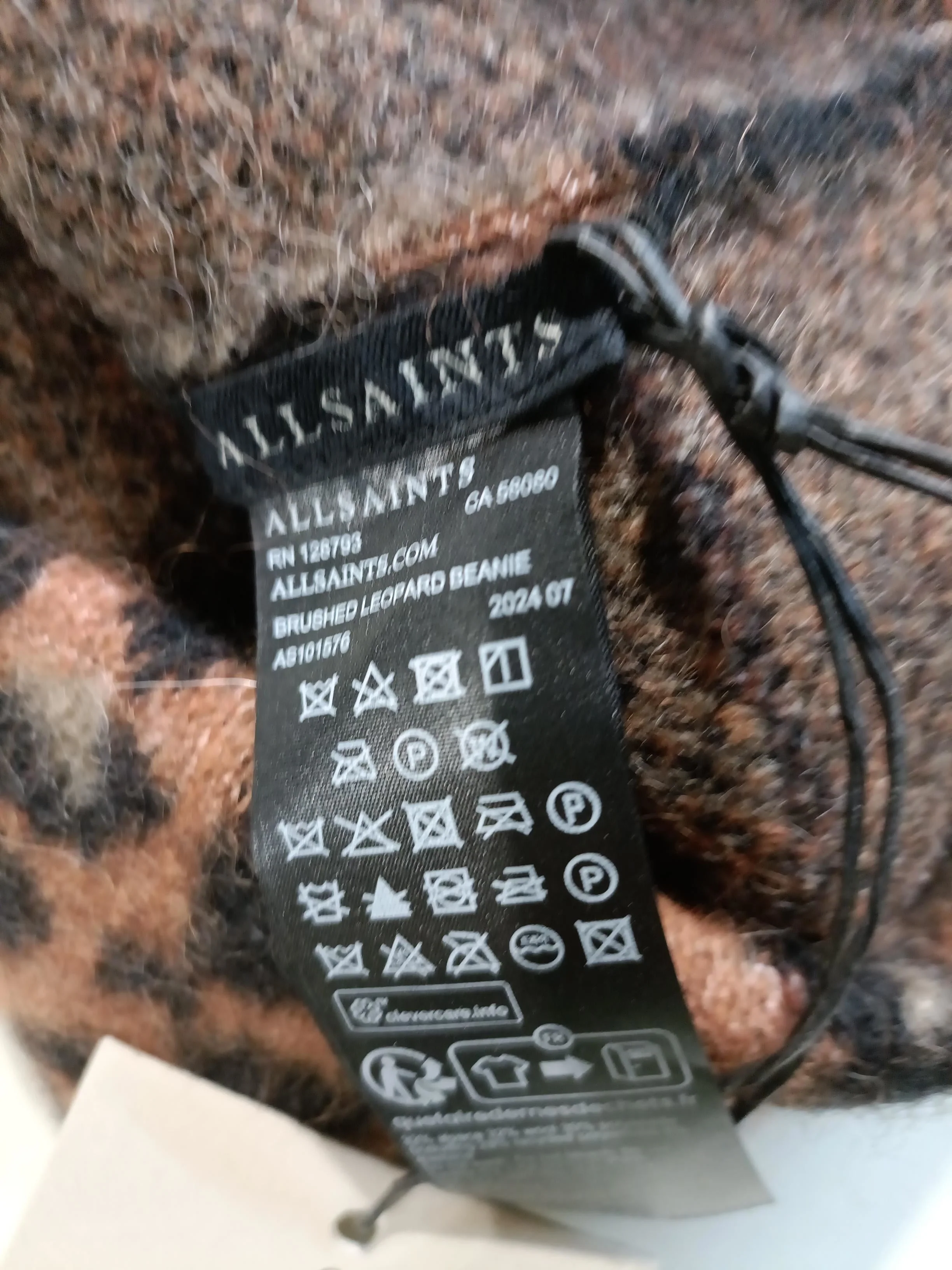 AllSaints Men's Hat M Brown Wool with Polyamide, Elastane, Other Beanie - Image 5