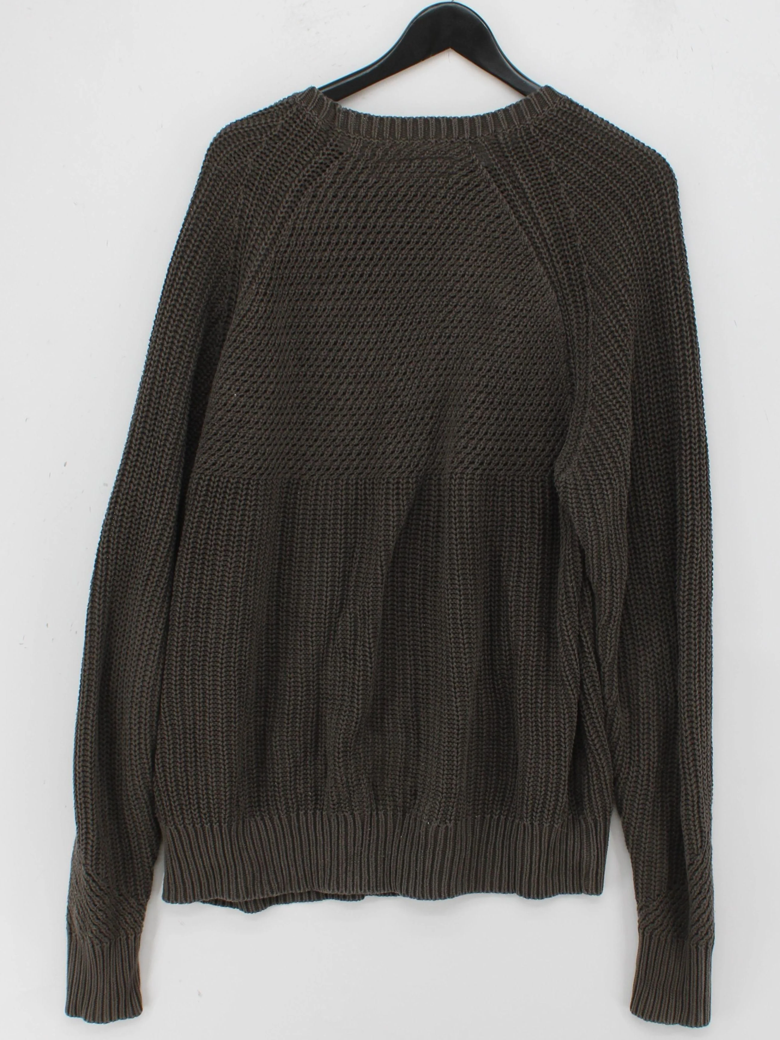 AllSaints Men's Jumper L Brown 100% Cotton Crew Neck Pullover - Image 2