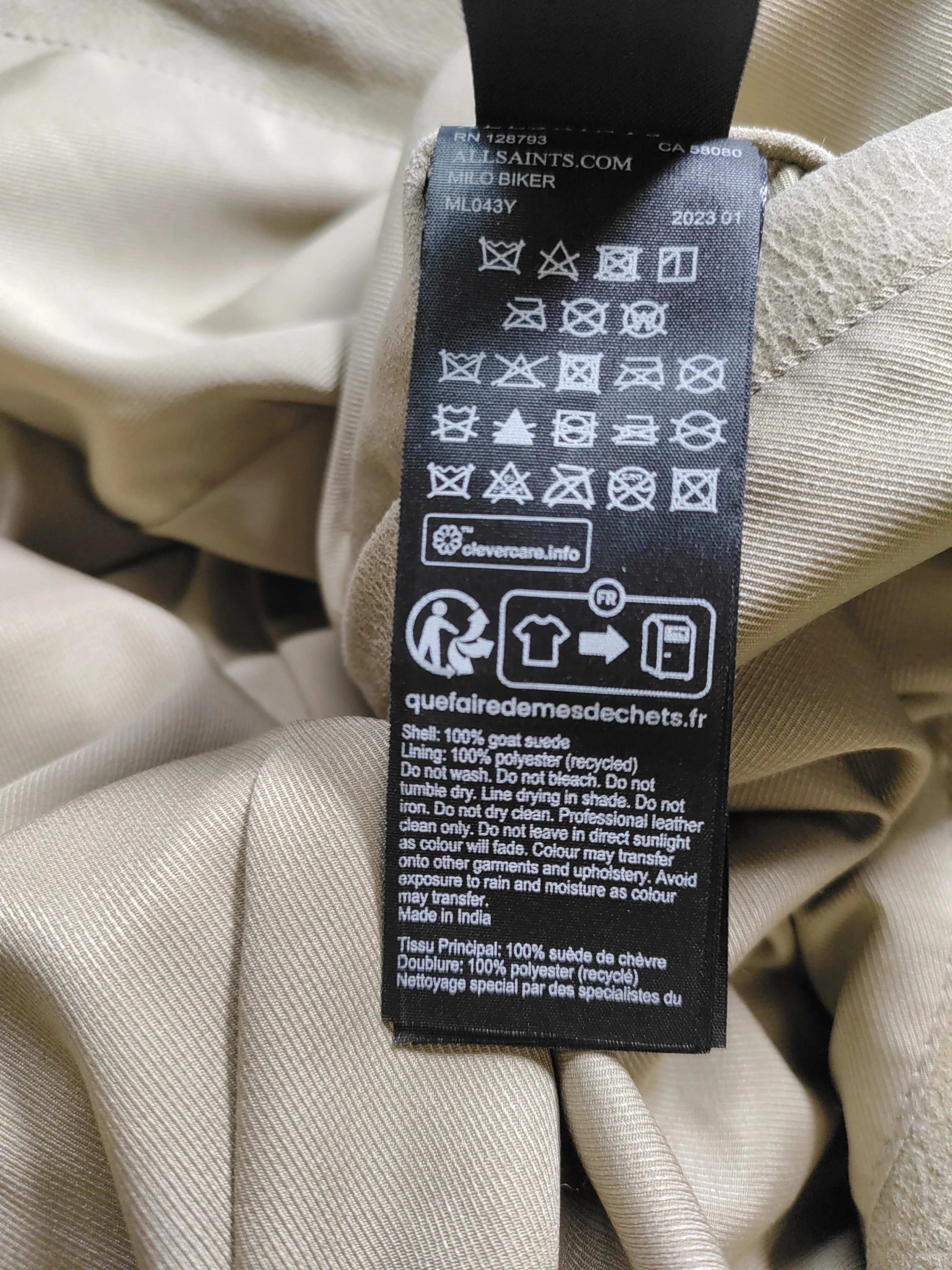 AllSaints Motorcycle Jacket jacket tan - Image 6
