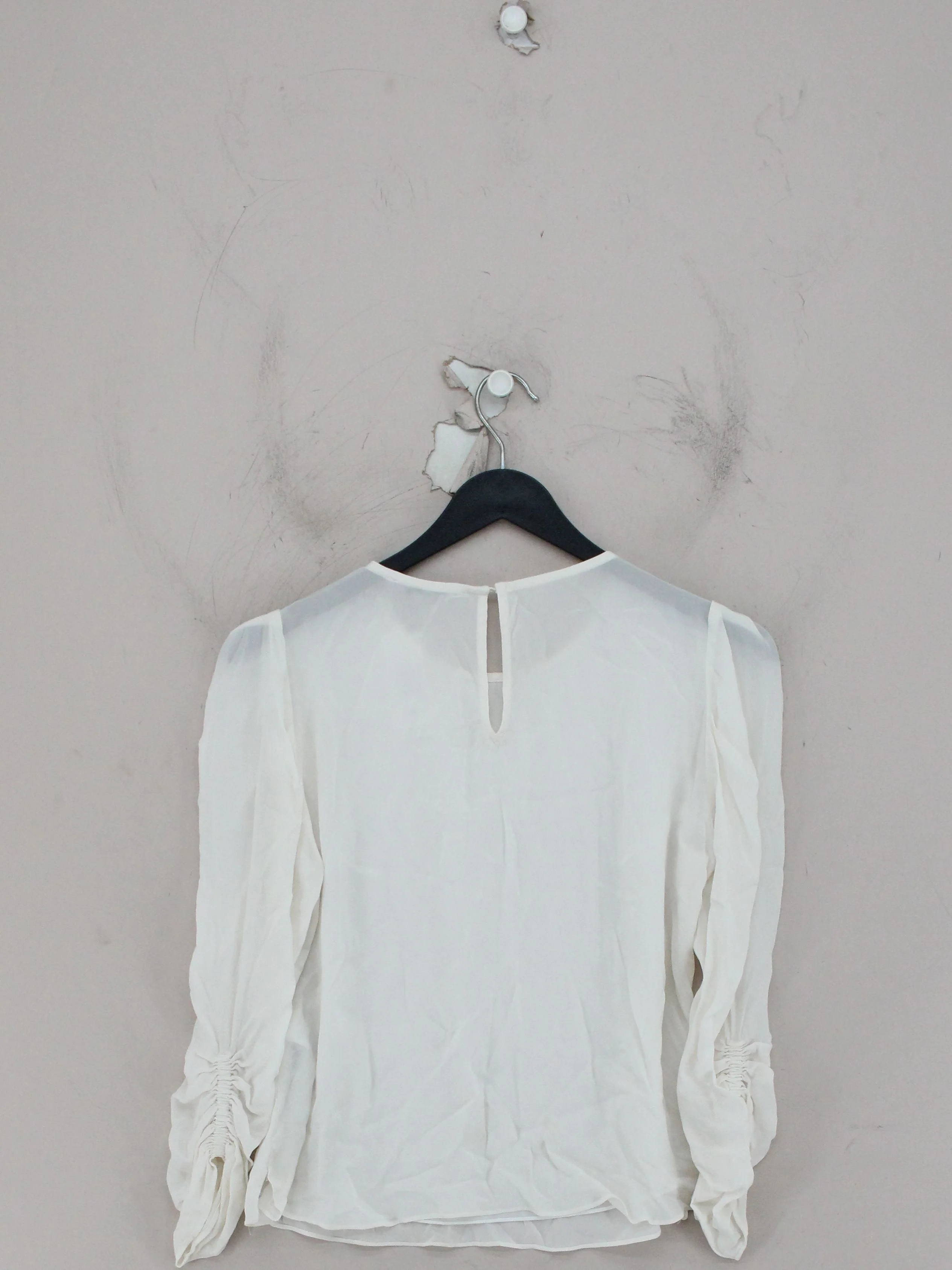 AllSaints Women's Blouse XS White Viscose with Polyester Basic - Image 2